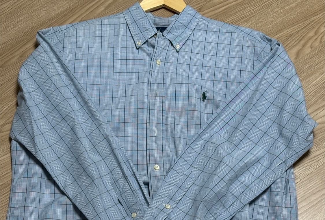 폴로랄프로렌 체크 셔츠 블루 L 상품이미지1