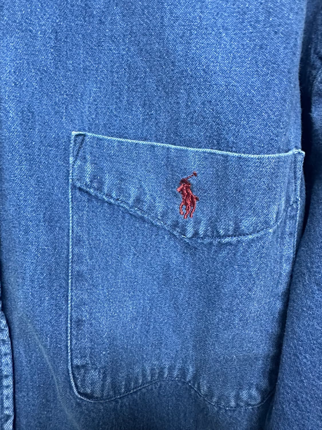 no.177 폴로 랄프로렌 진청데님 셔츠 xl 상태 s급 상품이미지2