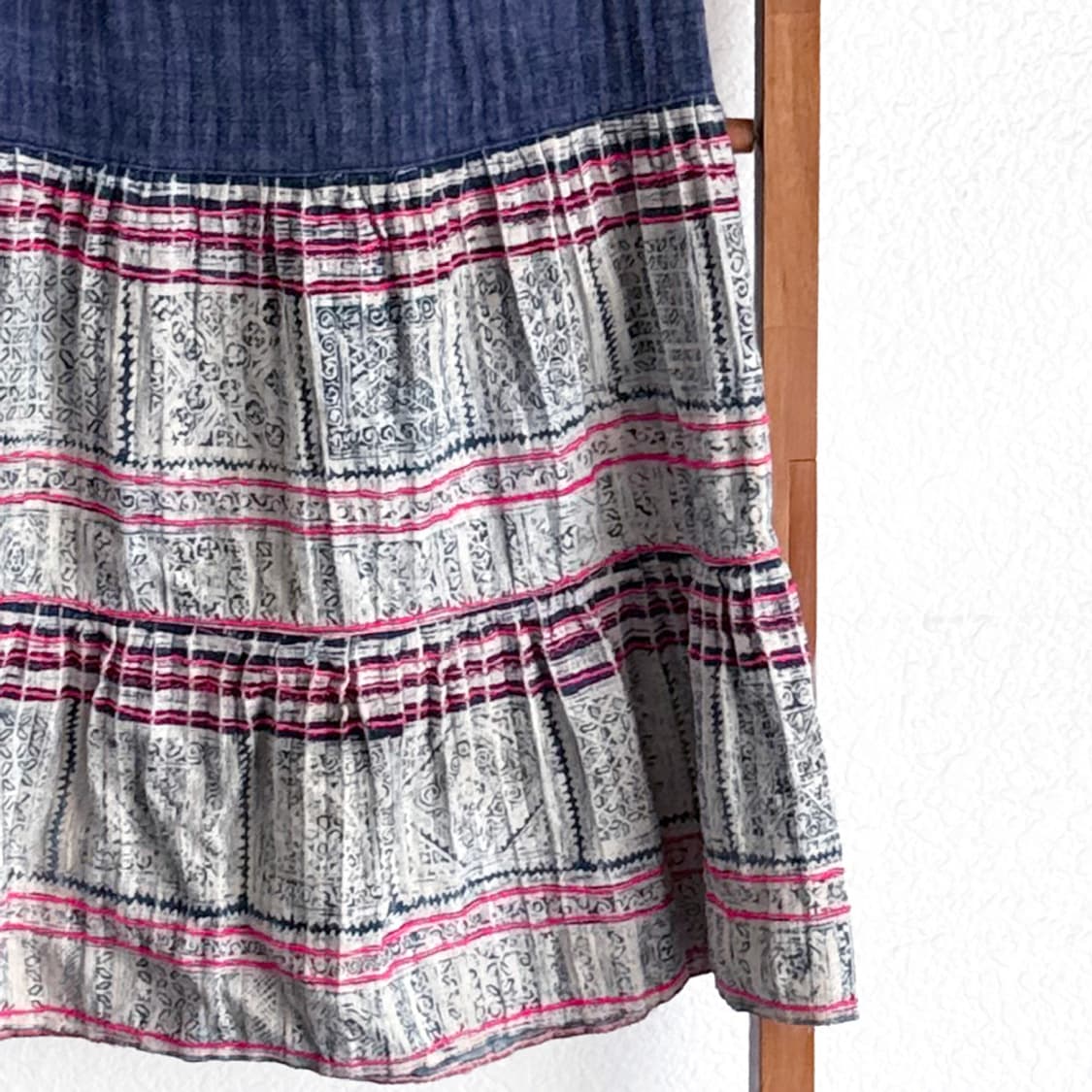 인디고 에스닉 티어드 스커트 상품이미지3