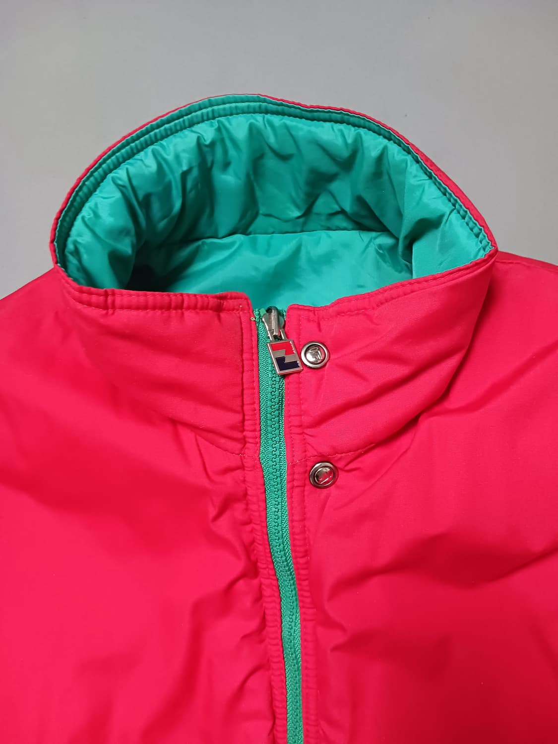  [XL] 빈티지 그린/레드 리버시블 패딩 점퍼 자켓 상품이미지7