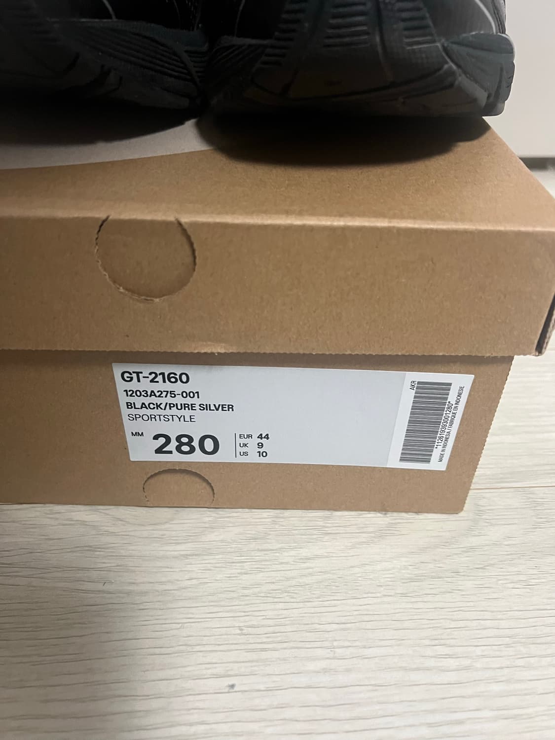 아식스 GT-2160 블랙 퓨어 실버 280사이즈 상품이미지6