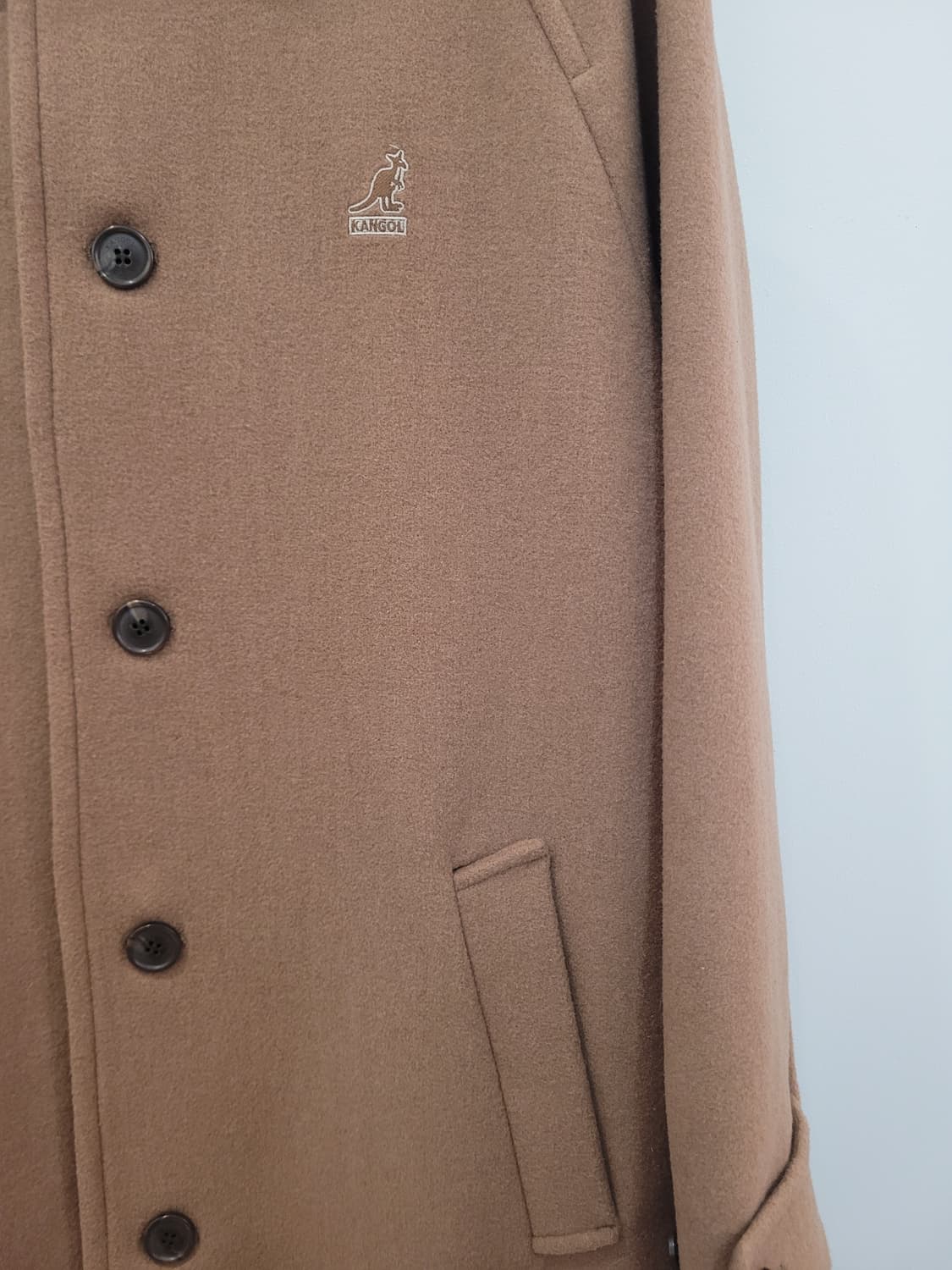 캉골 카멜 브라운 발마칸 롱코트 남성용 L사이즈 상품이미지6