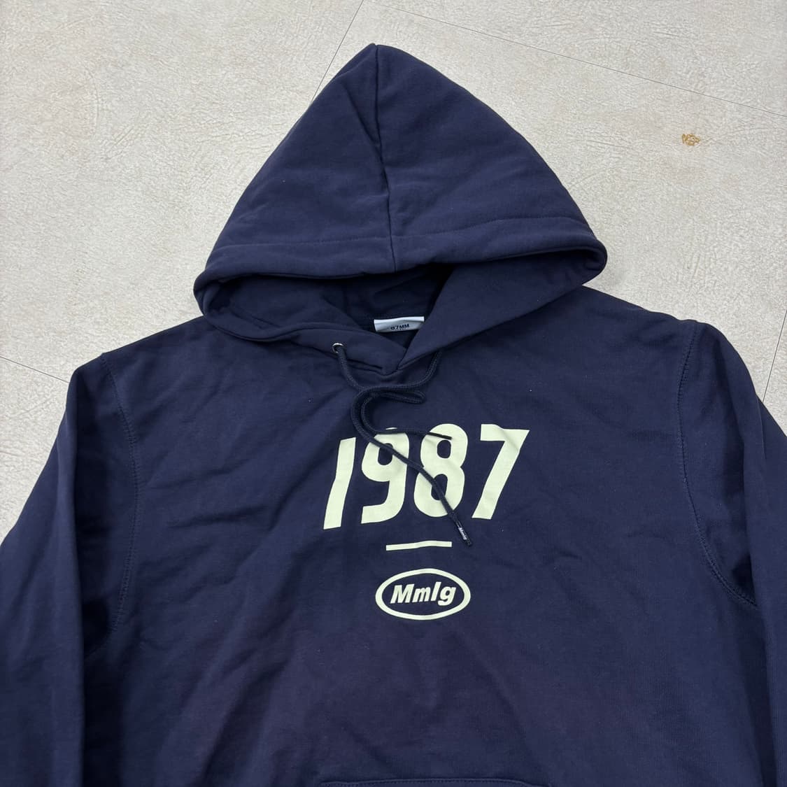 1987 mmlg 네이비 빅로고 후드티 상품이미지2