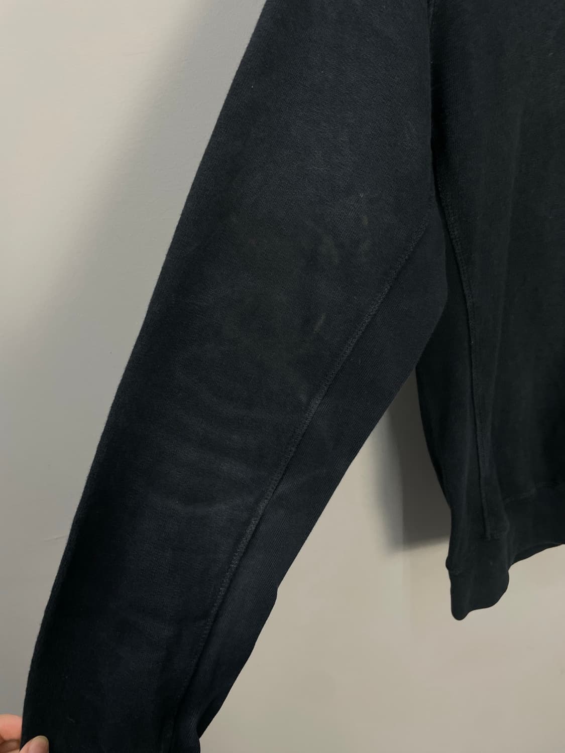 스톤 아일랜드 블랙 크루넥 스웨트셔츠 H1401 상품이미지6