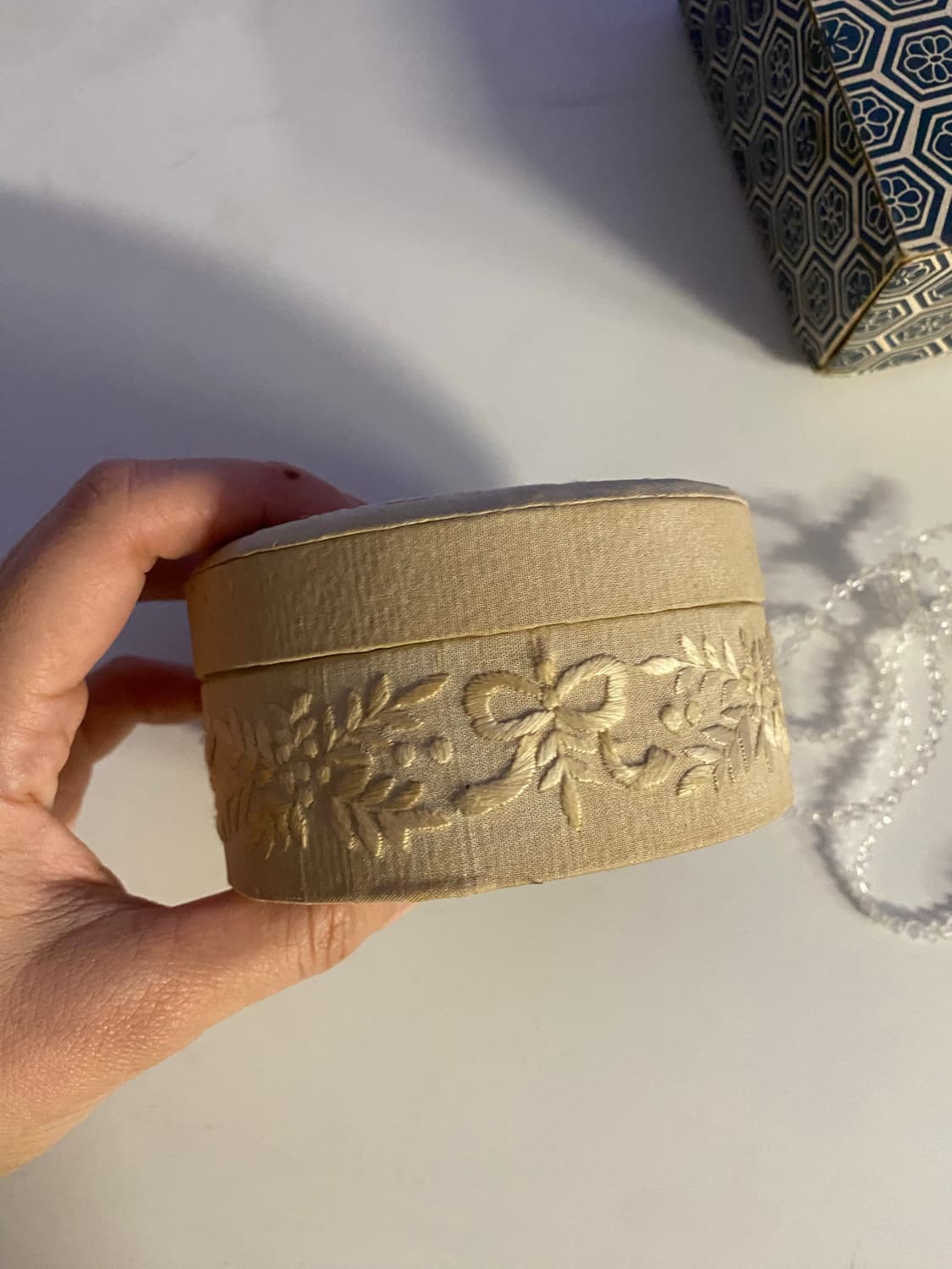 리본자수 보석함 빈티지 앤틱 소품 상품이미지5