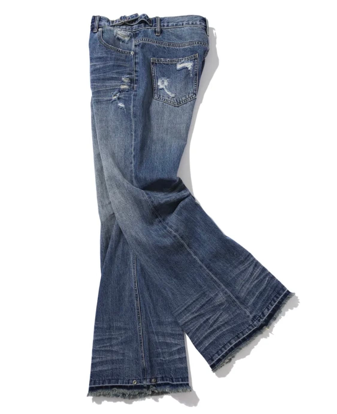 로어링라드 플레어 워시드 데님 팬츠 블루 M 상품이미지3