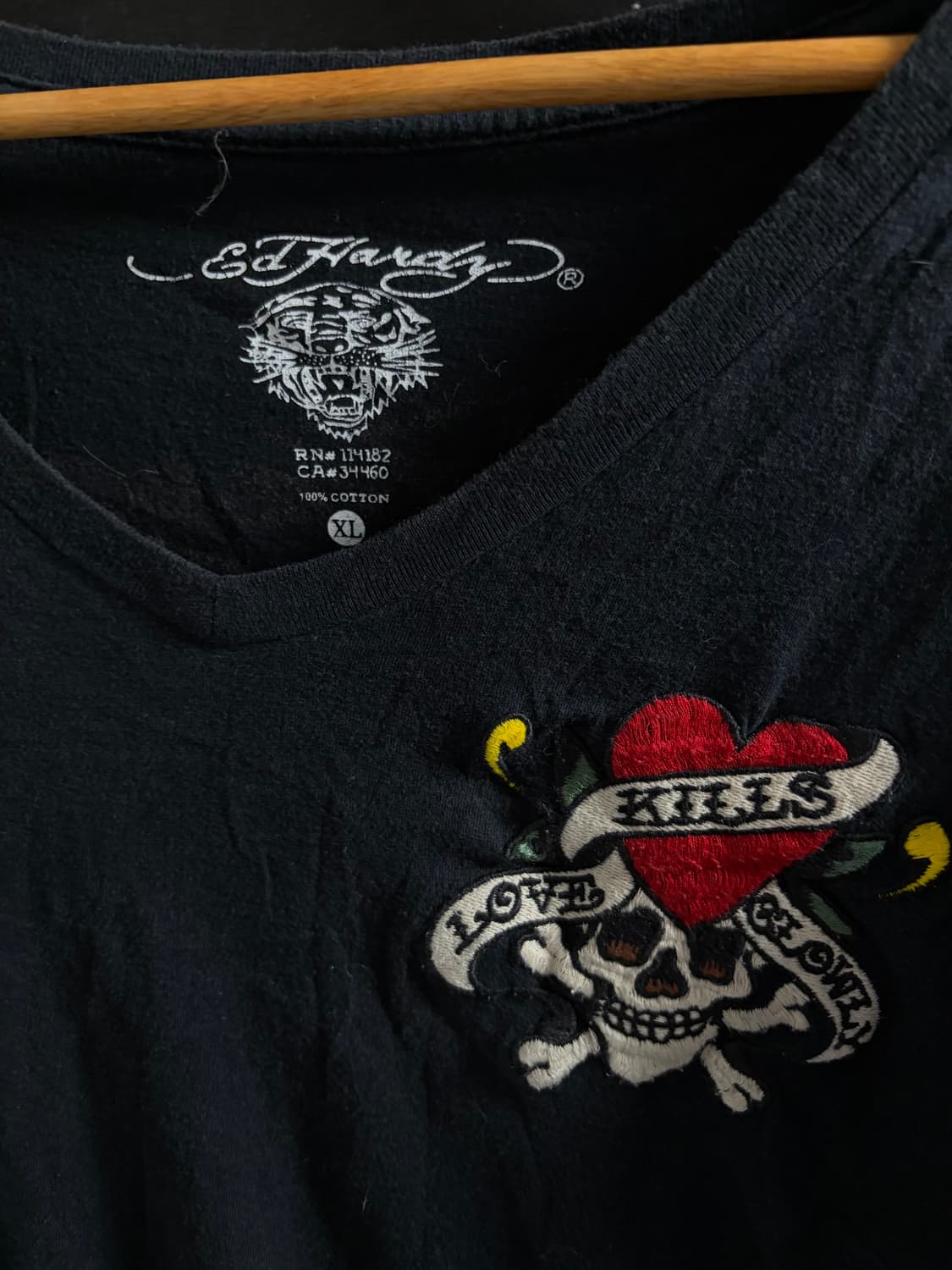 에드하디 Love Kills Slowly 해골 반팔티 XL 상품이미지7