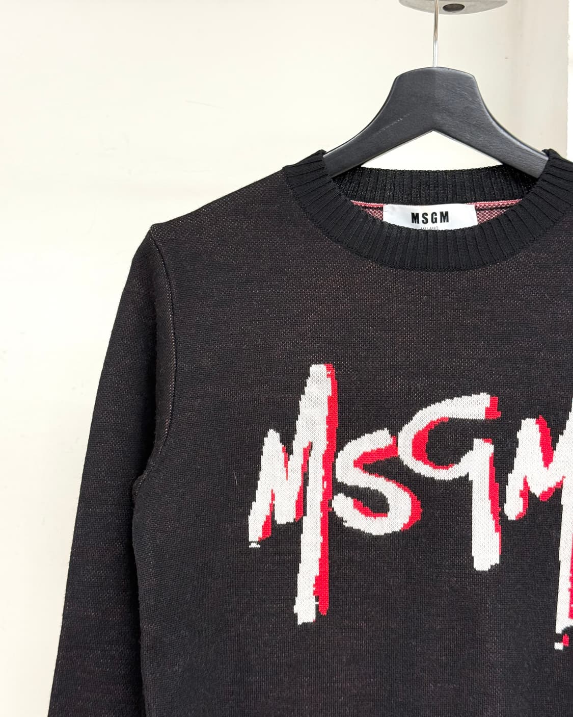 엠에스지엠 딥브라운 로고 롱슬리브 스웨터 상품이미지3