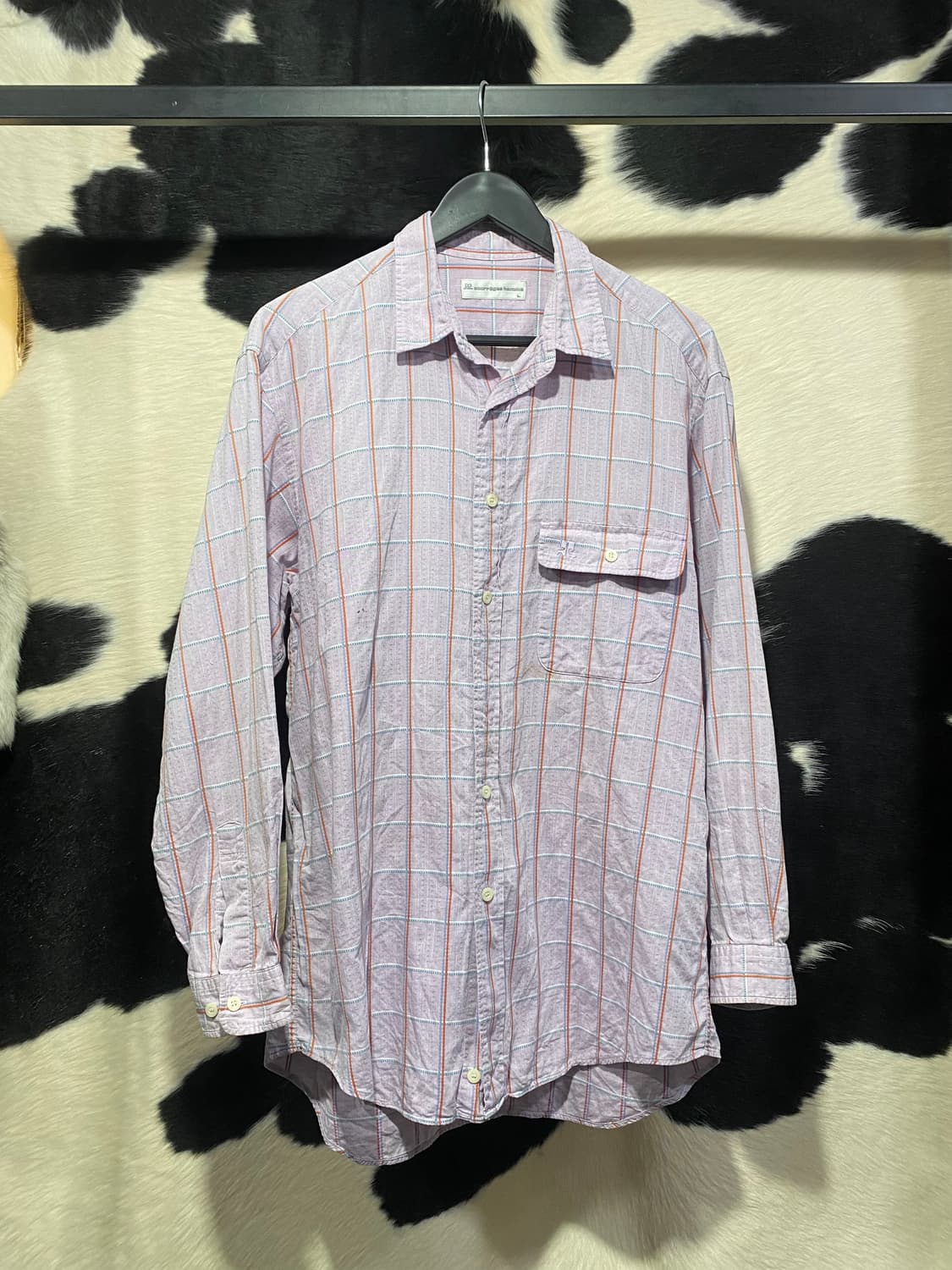 Courrege homme 체크 셔츠 상품이미지2