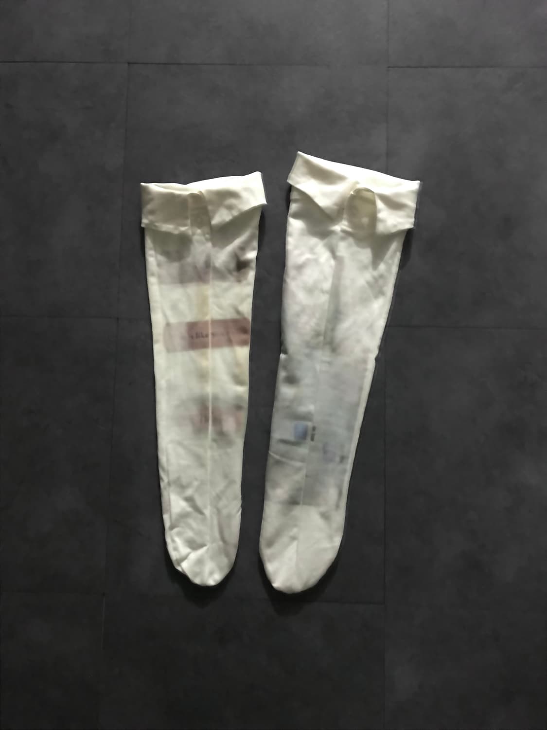 Cuff Shirt Print Sheer Long Socks 상품이미지1