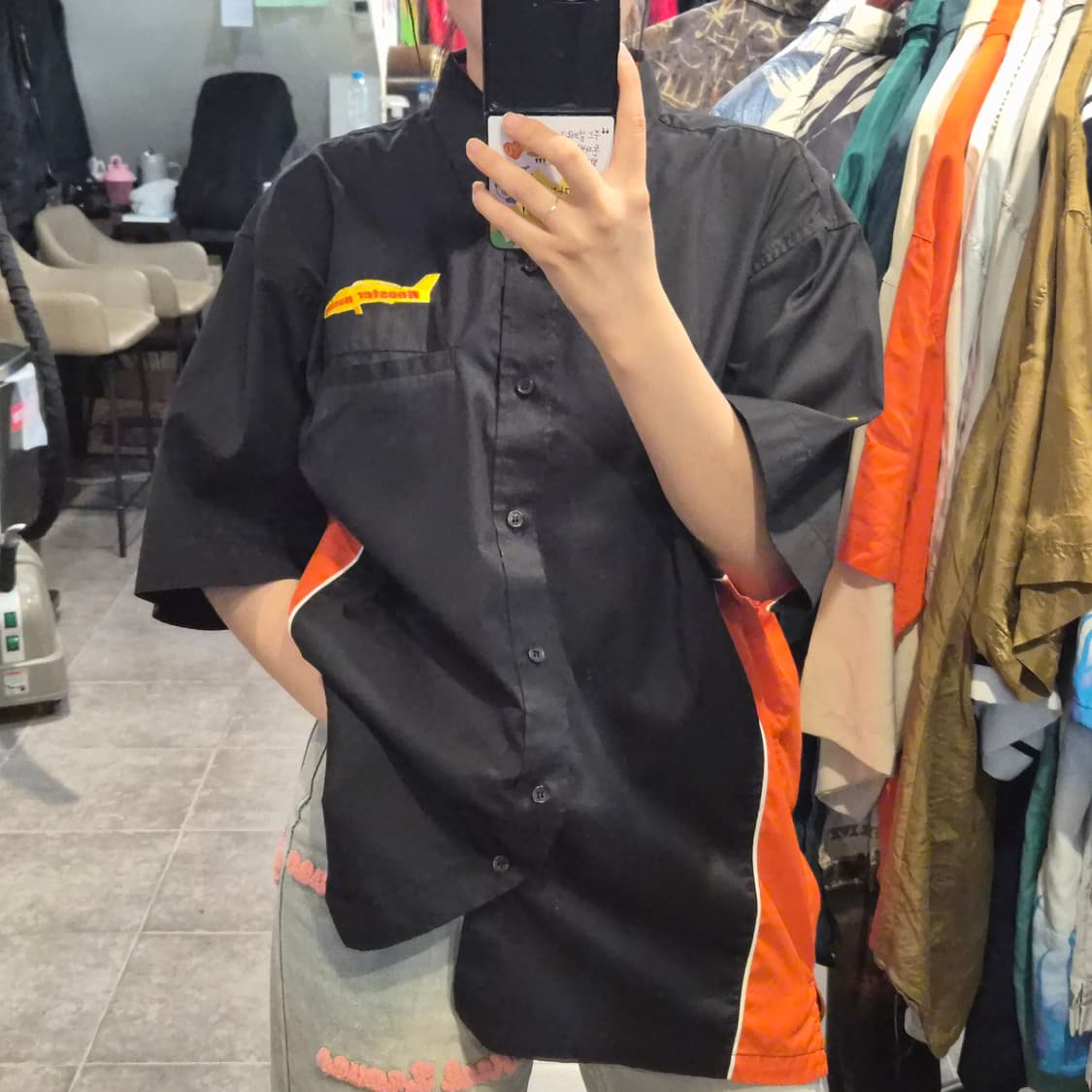 [NO.9] 빈티지 펑키 루스터레이싱 반팔 셔츠 상품이미지1