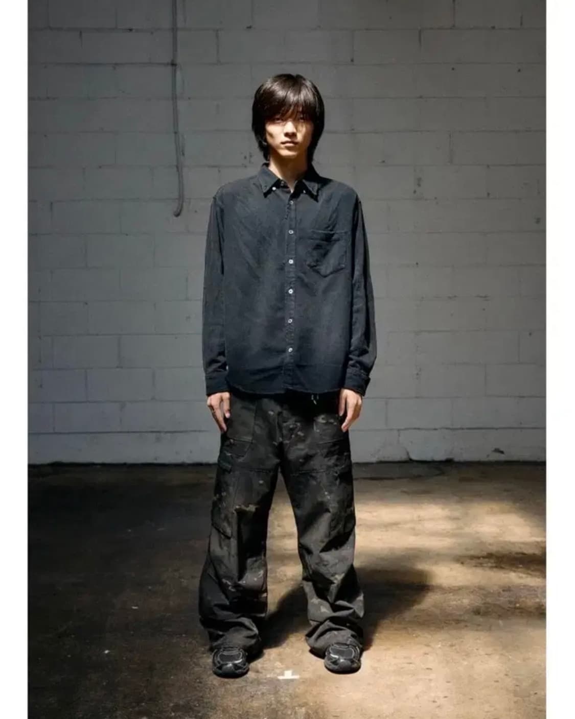 [3] 해칭룸 퍼티그 오버 팬츠 립스탑 블랙 카모 상품이미지1