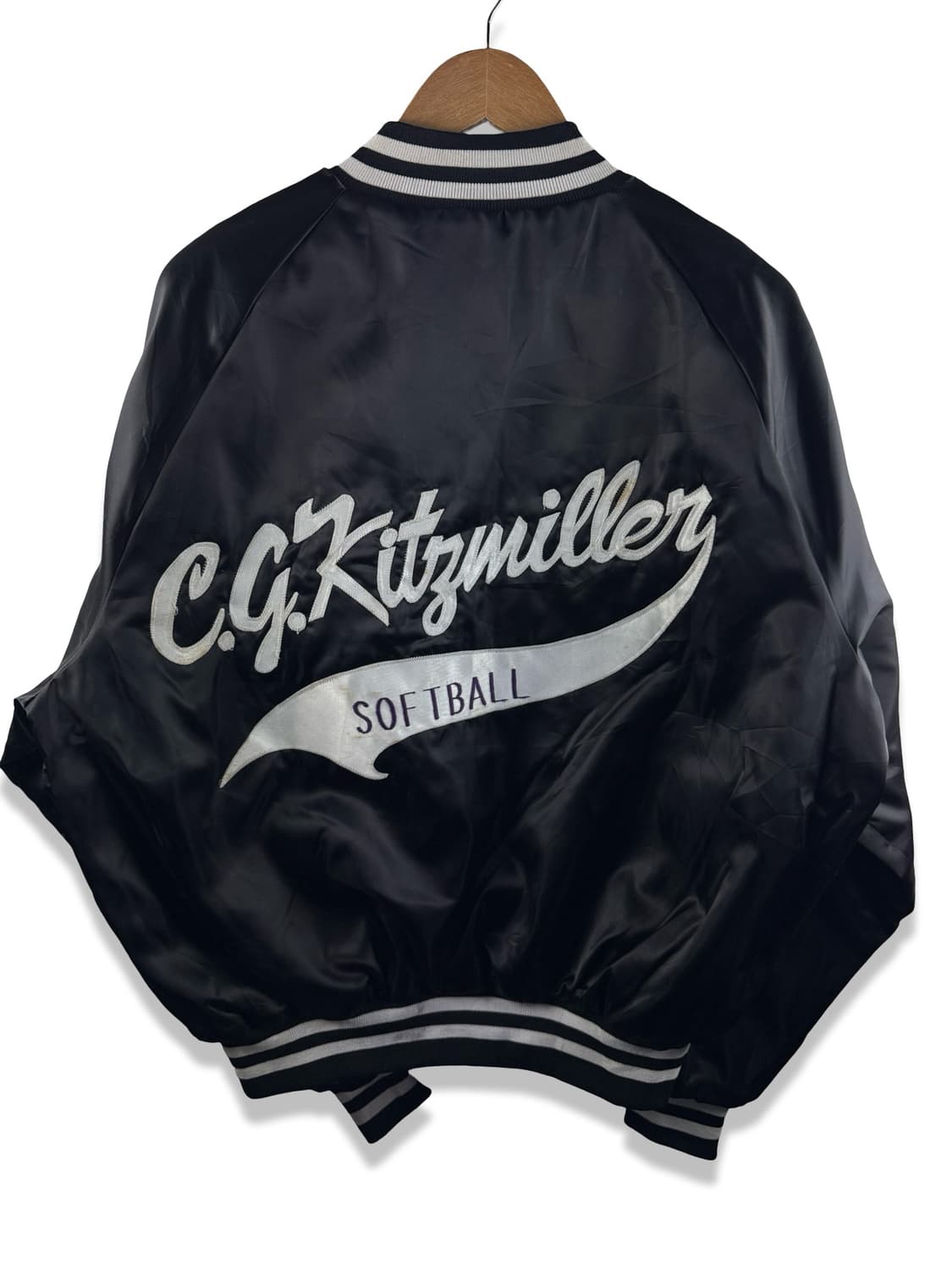 90S 미국제조  소프트볼 새틴 바시티 자켓2320 상품이미지1