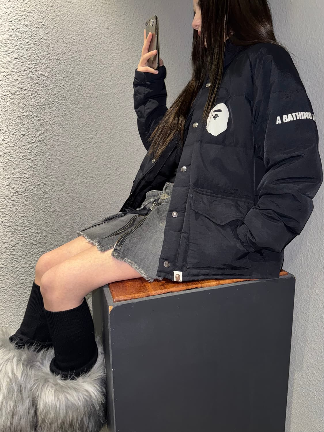 A Bathing Ape 베이프 로고 패딩 상품이미지2