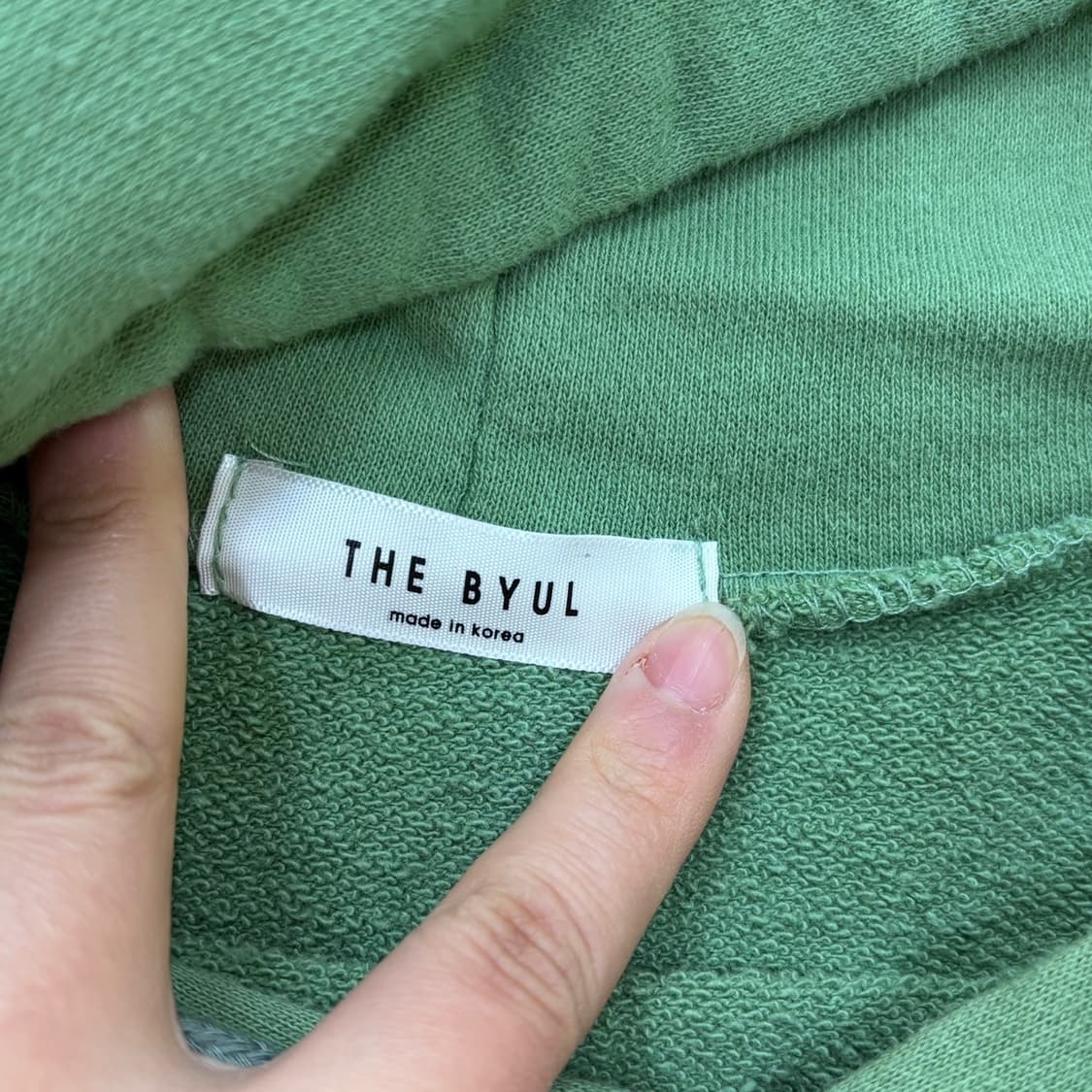 실측확인 더별 여성 크롭 후드 티셔츠 0320E 상품이미지3