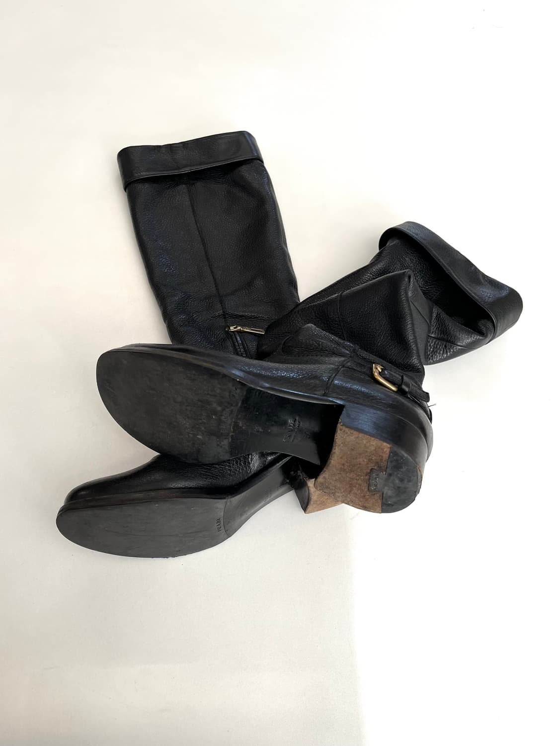 프라다 레더 니하이 라이더 부츠 상품이미지7