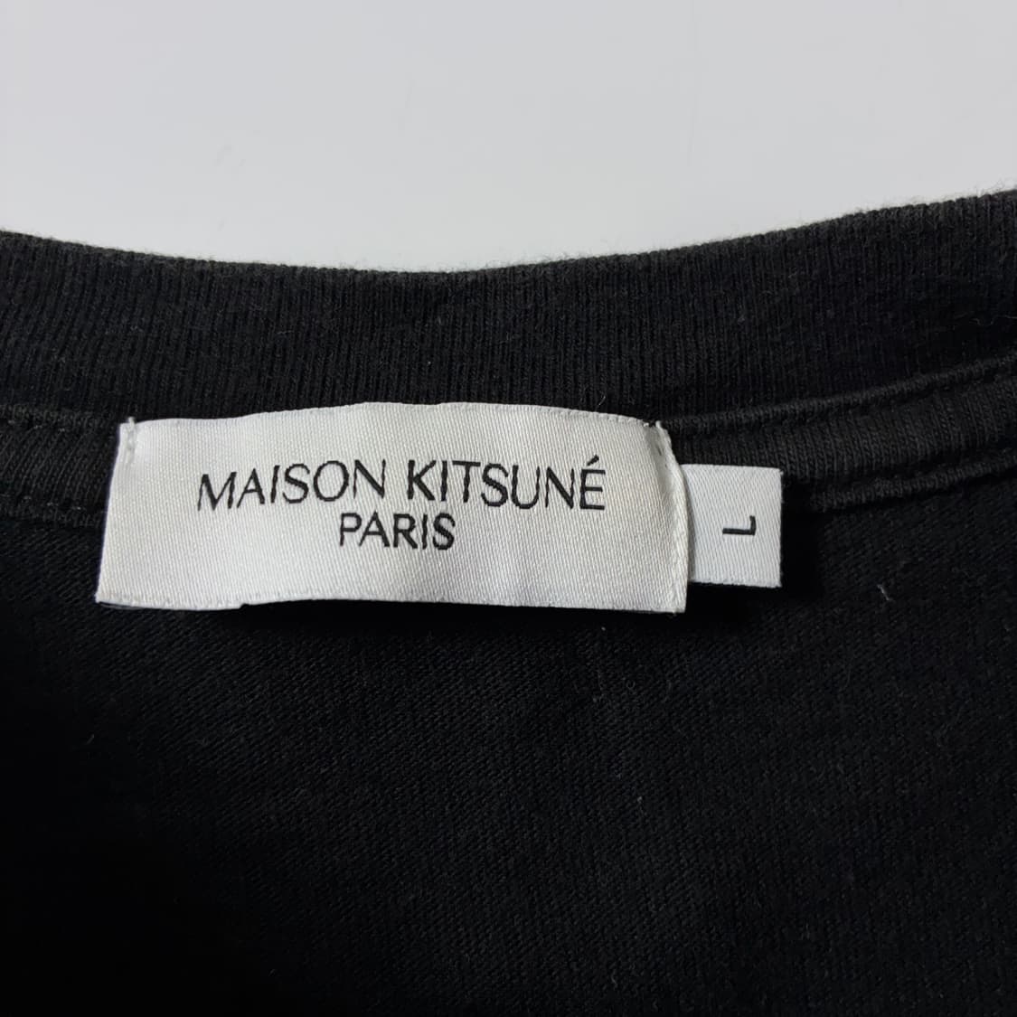 Maison kitsune  메종키츠네 폭스헤드 블랙 반팔 티셔츠  상품이미지3