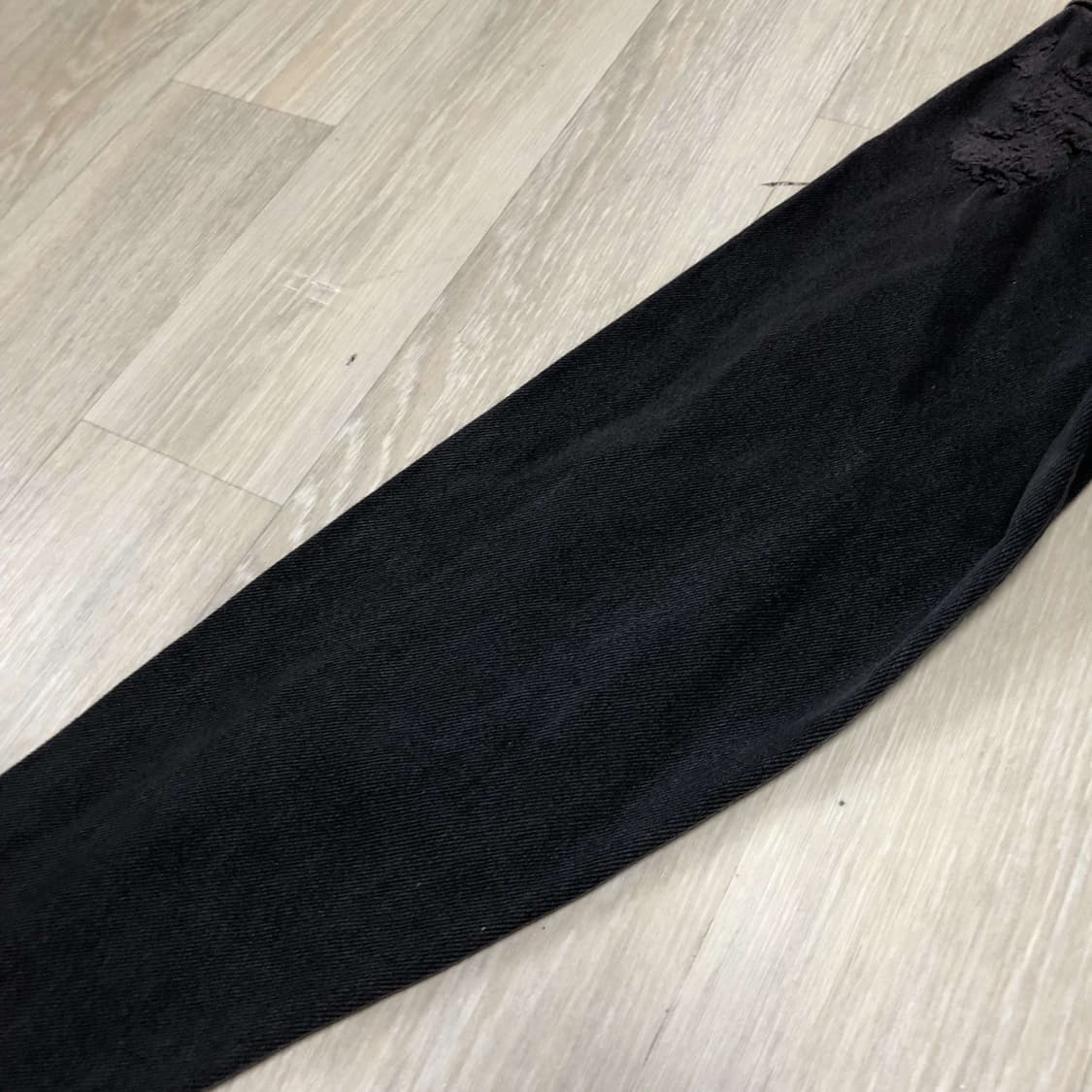 (XL) 자라 ZARA 디스트로이드 데님 웨스턴 셔츠 자라 데님셔츠 블랙 상품이미지9