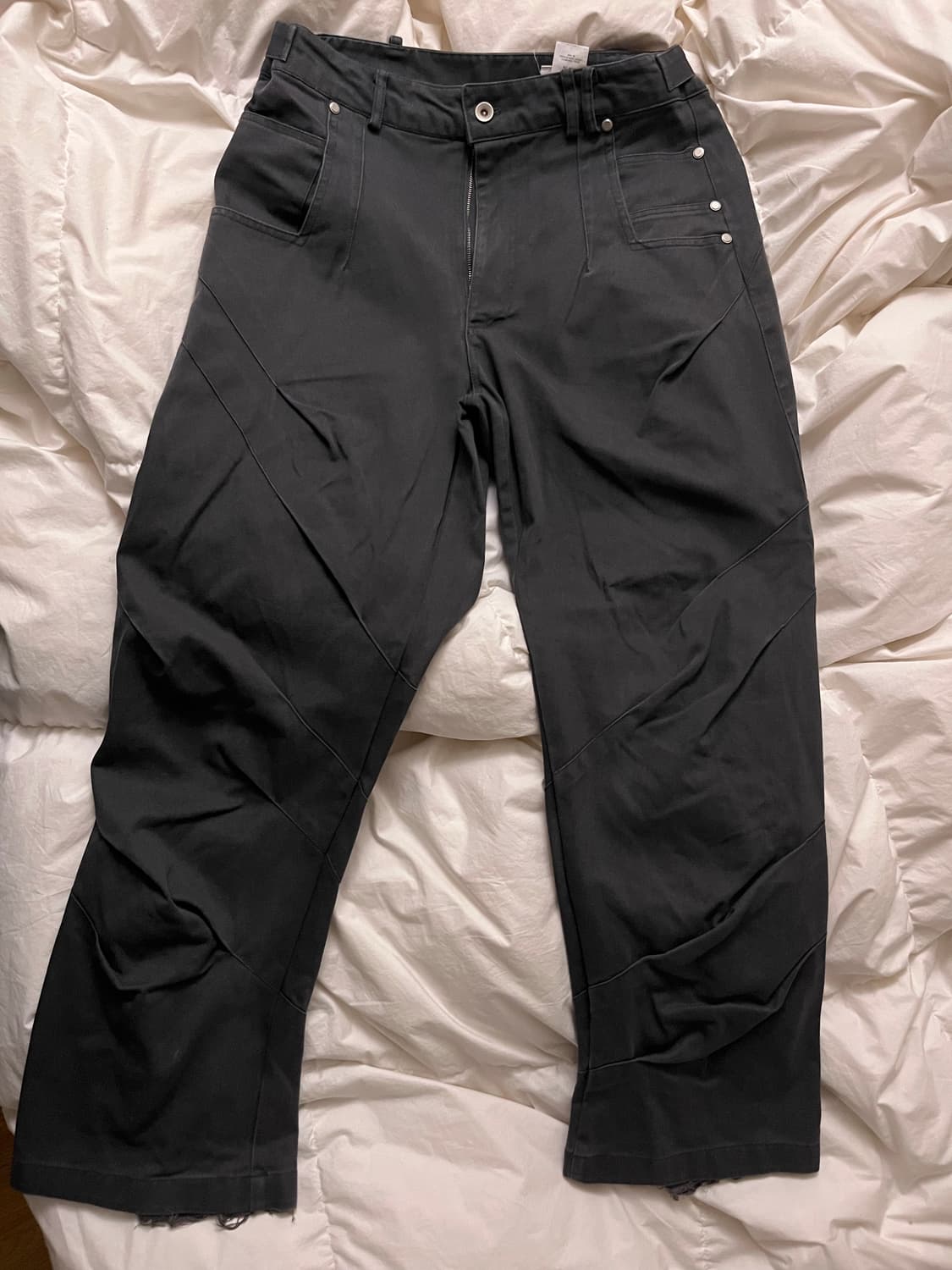 Nupeak Pintuck Wide Pants Charcoal 2 상품이미지1