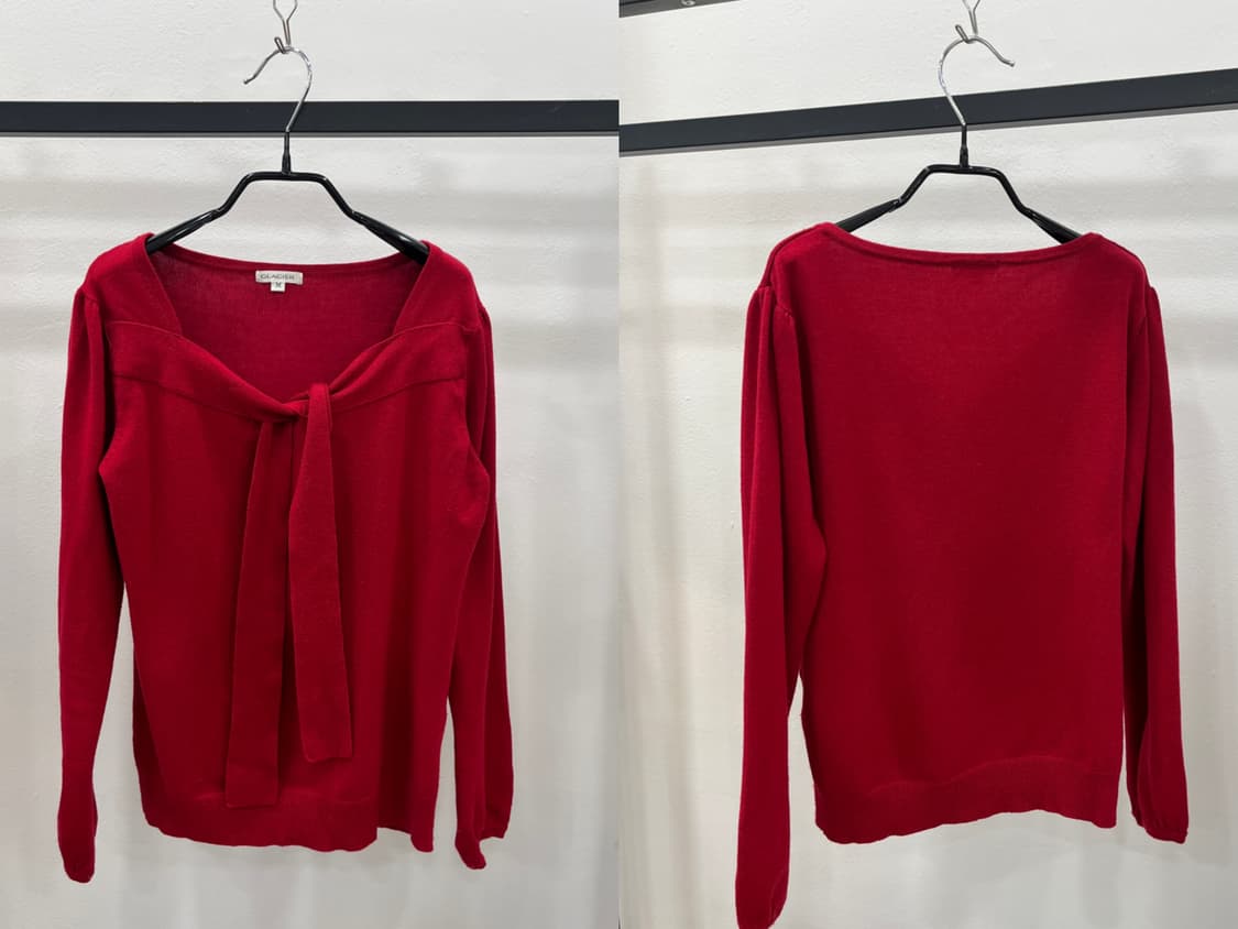 Ribbon red knit 상품이미지5