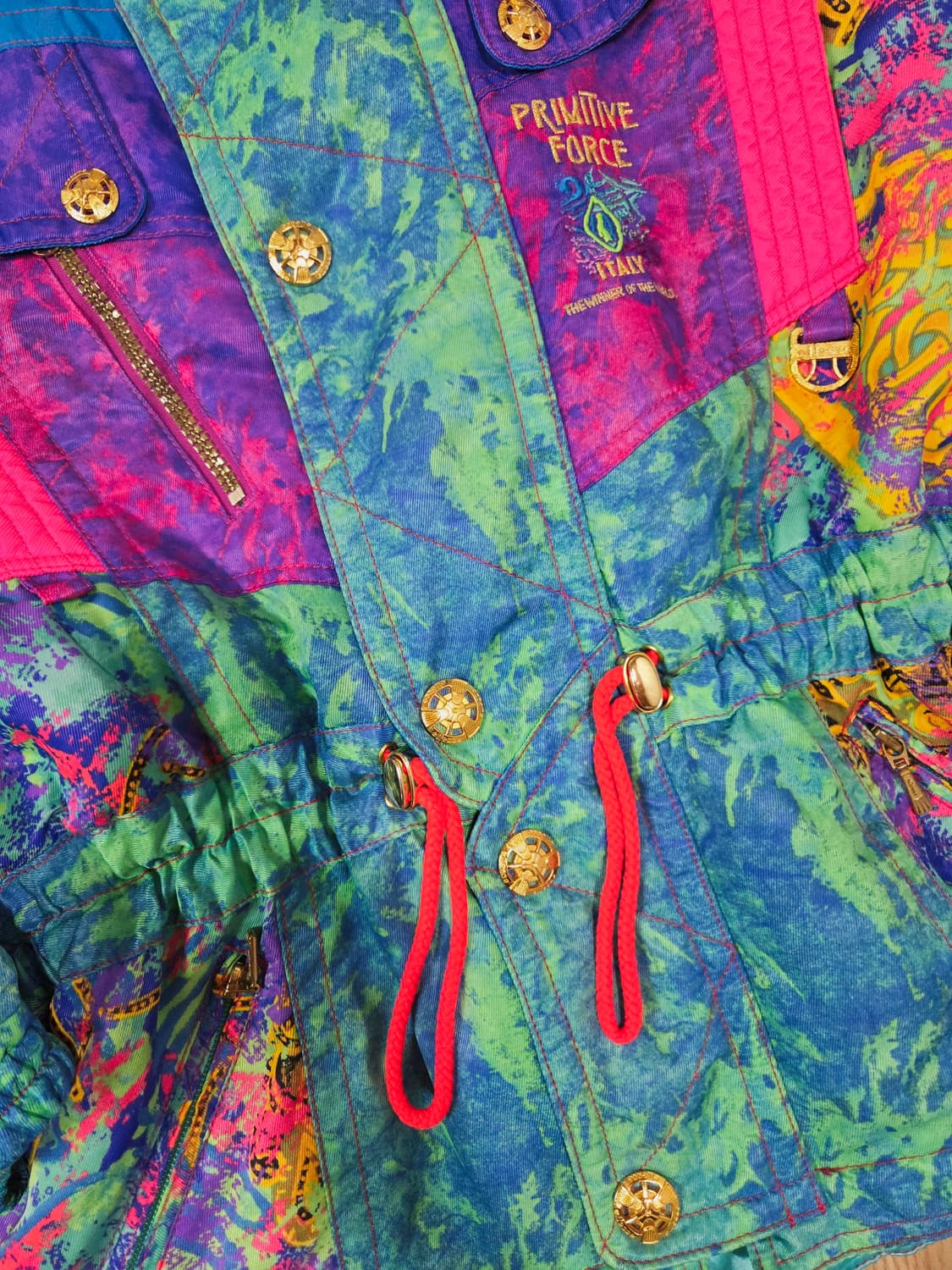 엘레쎄 재팬 민트 마블링 컬러 패딩 점퍼 상품이미지5