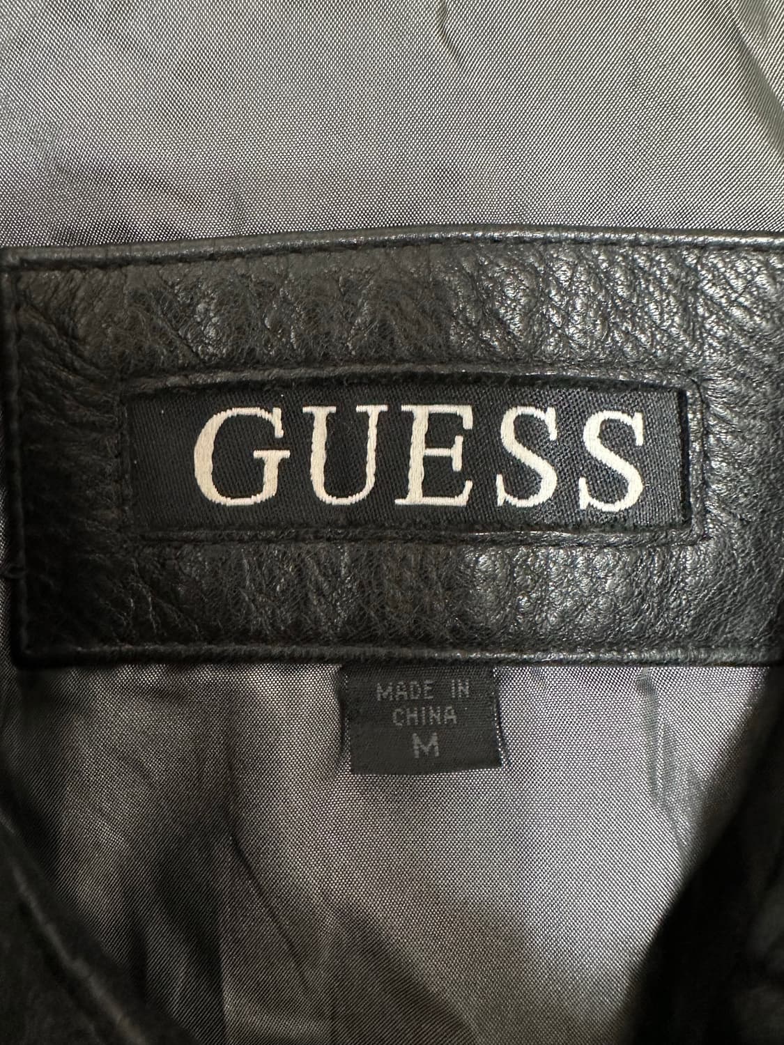 Guess 게스 블랙 리얼레더 자켓 상품이미지6