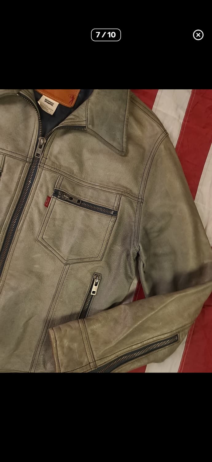 오리지날 리바이스 리얼레더 라이더자켓 상품이미지3