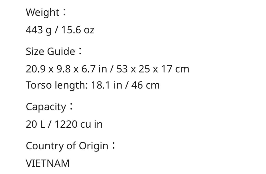 택만 뗀 새상품 몽벨 밸런스라이트 20L 상품이미지4
