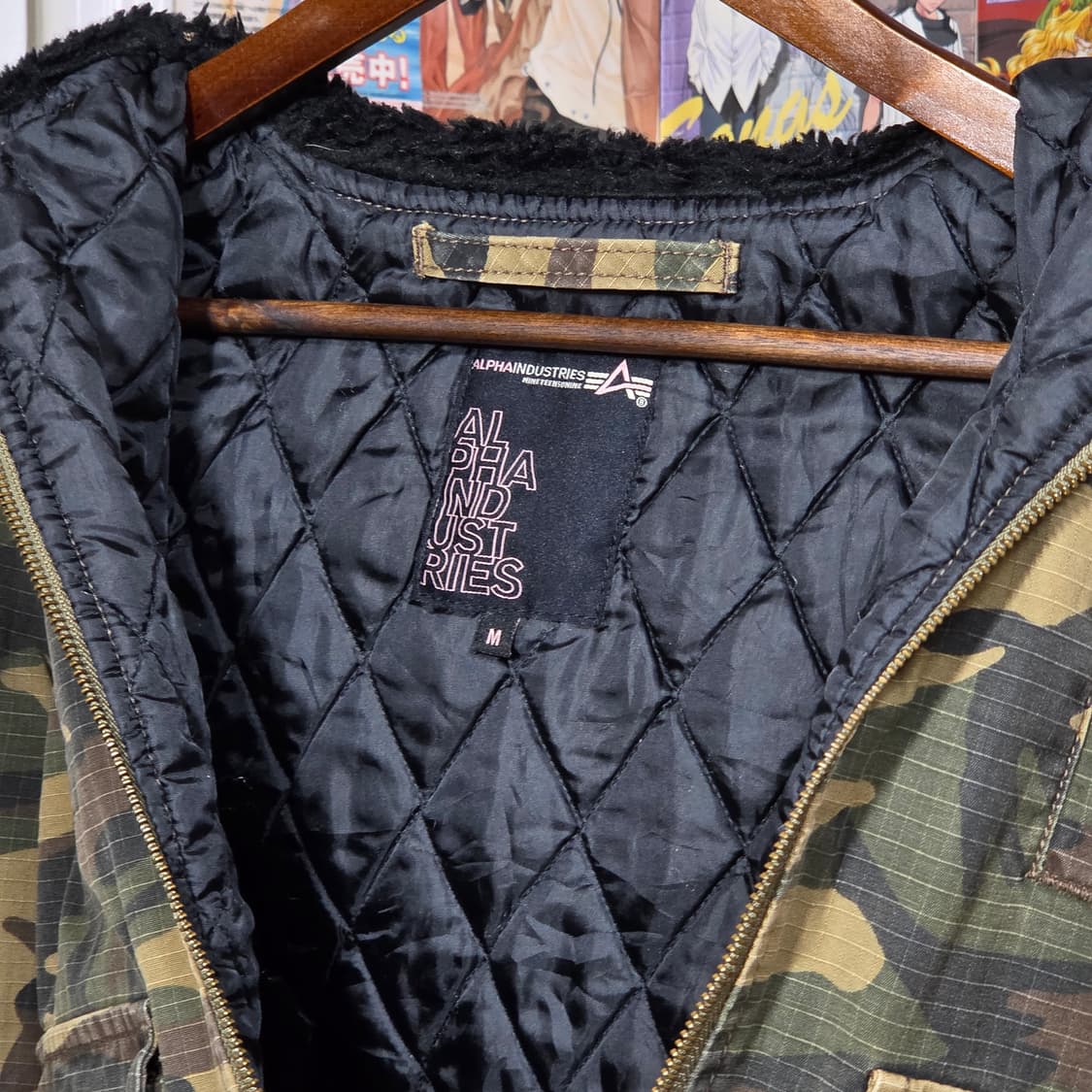 알파인더스트리 걸즈 투지퍼 카모 누빔 패디드 점퍼 상품이미지10