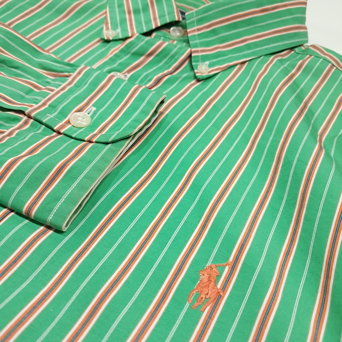 CL966 XL 폴로 00s 클래식핏 프레피 스트라이프 셔츠 남방 상품이미지4