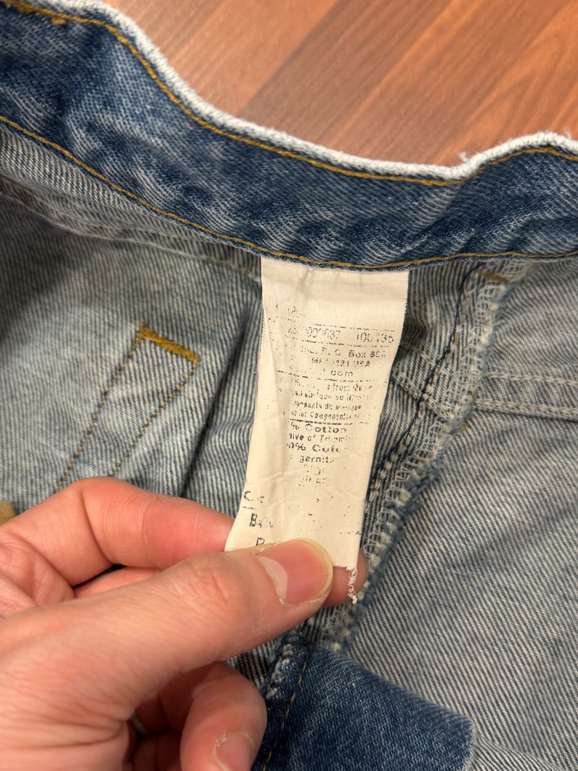 90-00s Carhartt 칼하트 페인팅 데님 팬츠 (36inch) 상품이미지10