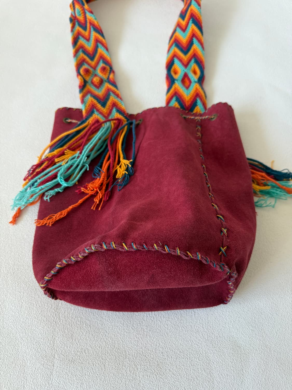 Pre owned 스웨이드 원통백 상품이미지5