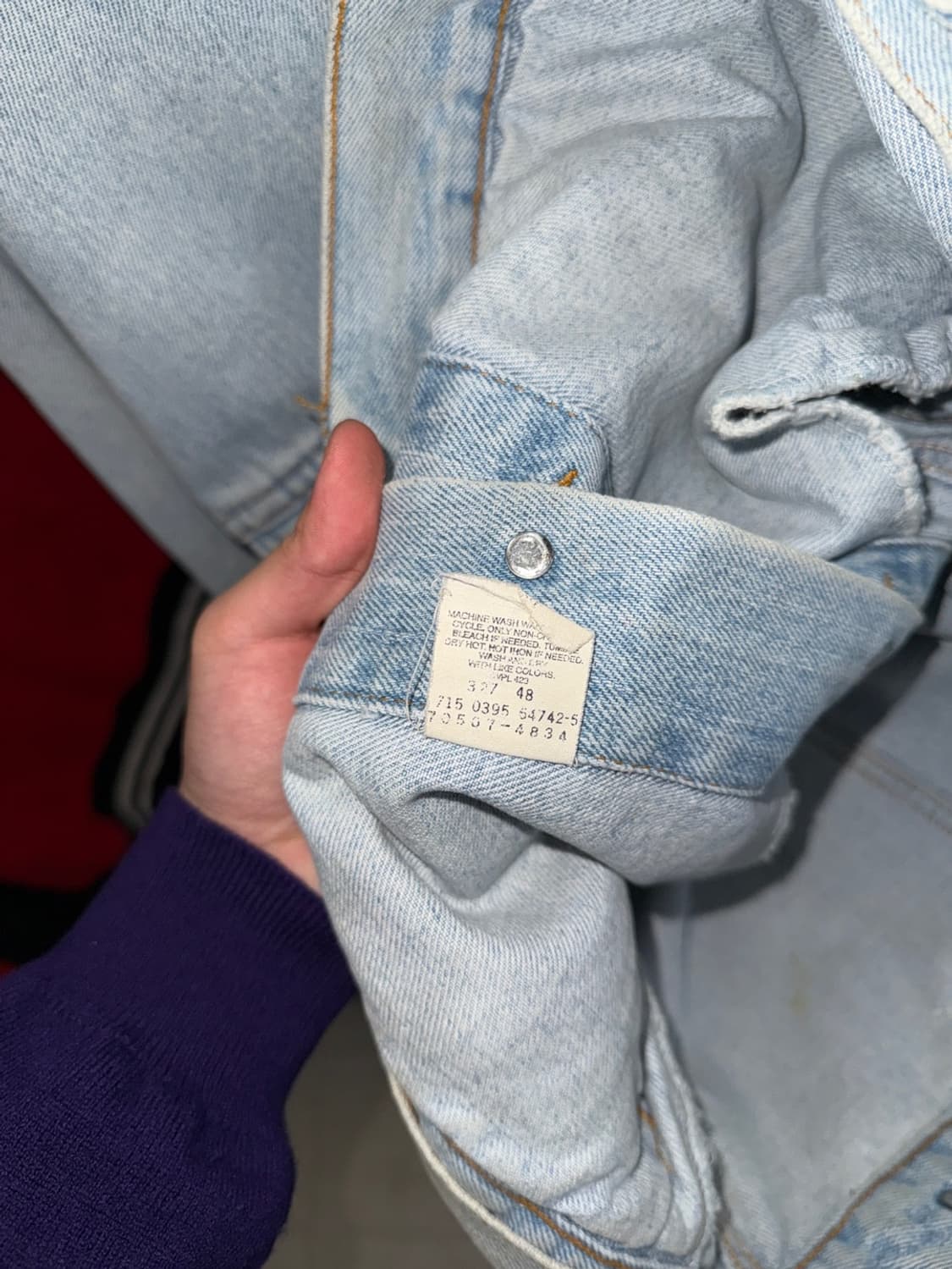 90s LEVIS USA DENIM JACKET (110) 상품이미지4