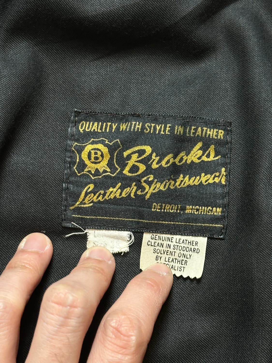 80's 브룩스 레더 카페레이서 자켓 빈티지 레더 자켓 상품이미지9