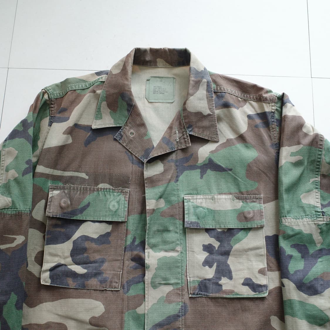90s 미군 오리지널 우드랜드 립스탑 BDU 자켓 (S-R) 상품이미지2