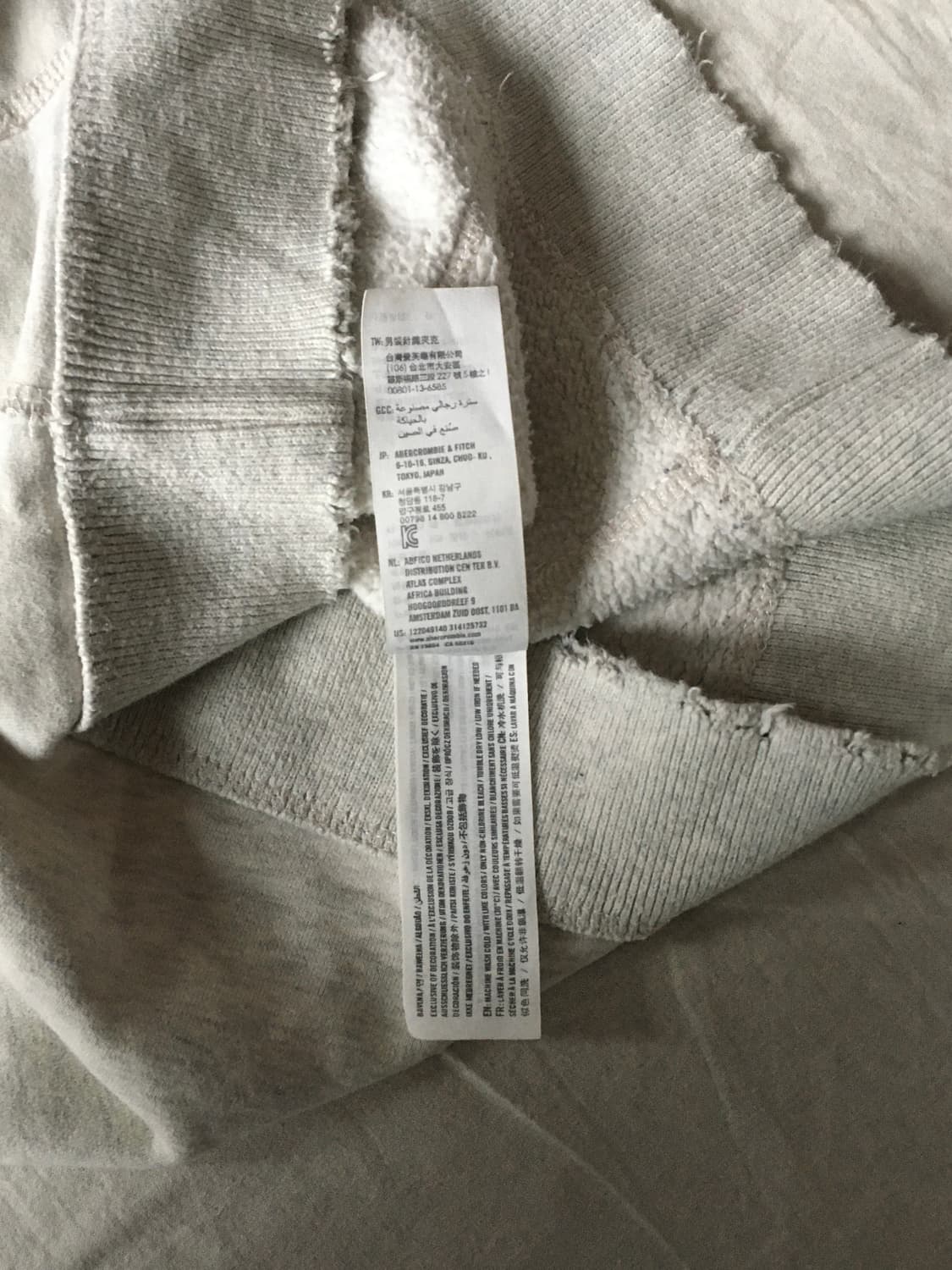 아베크롬비 데미지 패치로고 후드집업 상품이미지8