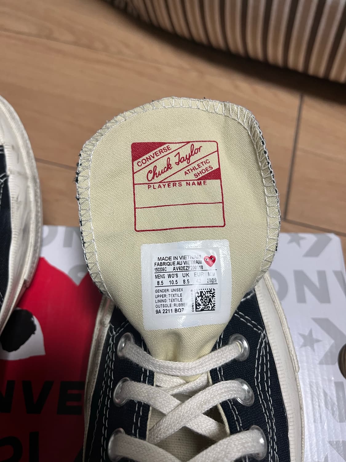 컨버스 척 70 꼼데가르송 블랙 270 상품이미지4