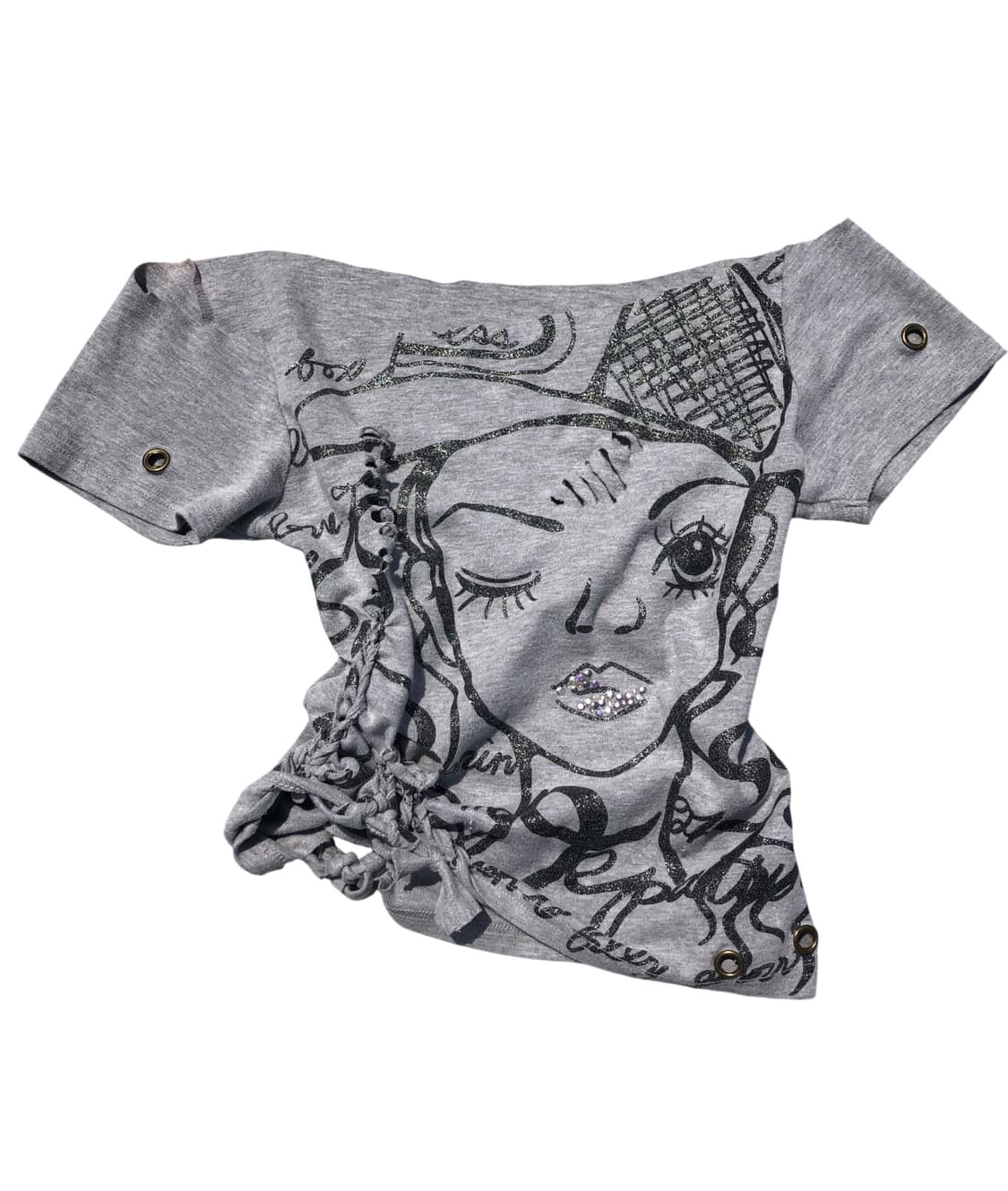 Wink girl glitter knot top 상품이미지1