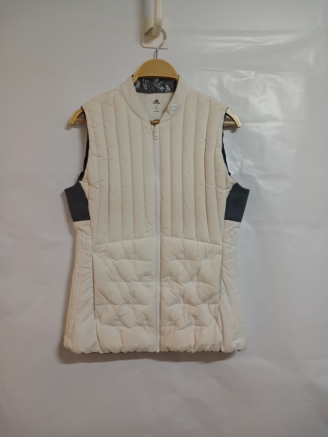 (S,90)아디다스골프 구스다운 패딩베스트 조끼 화이트 상품이미지1