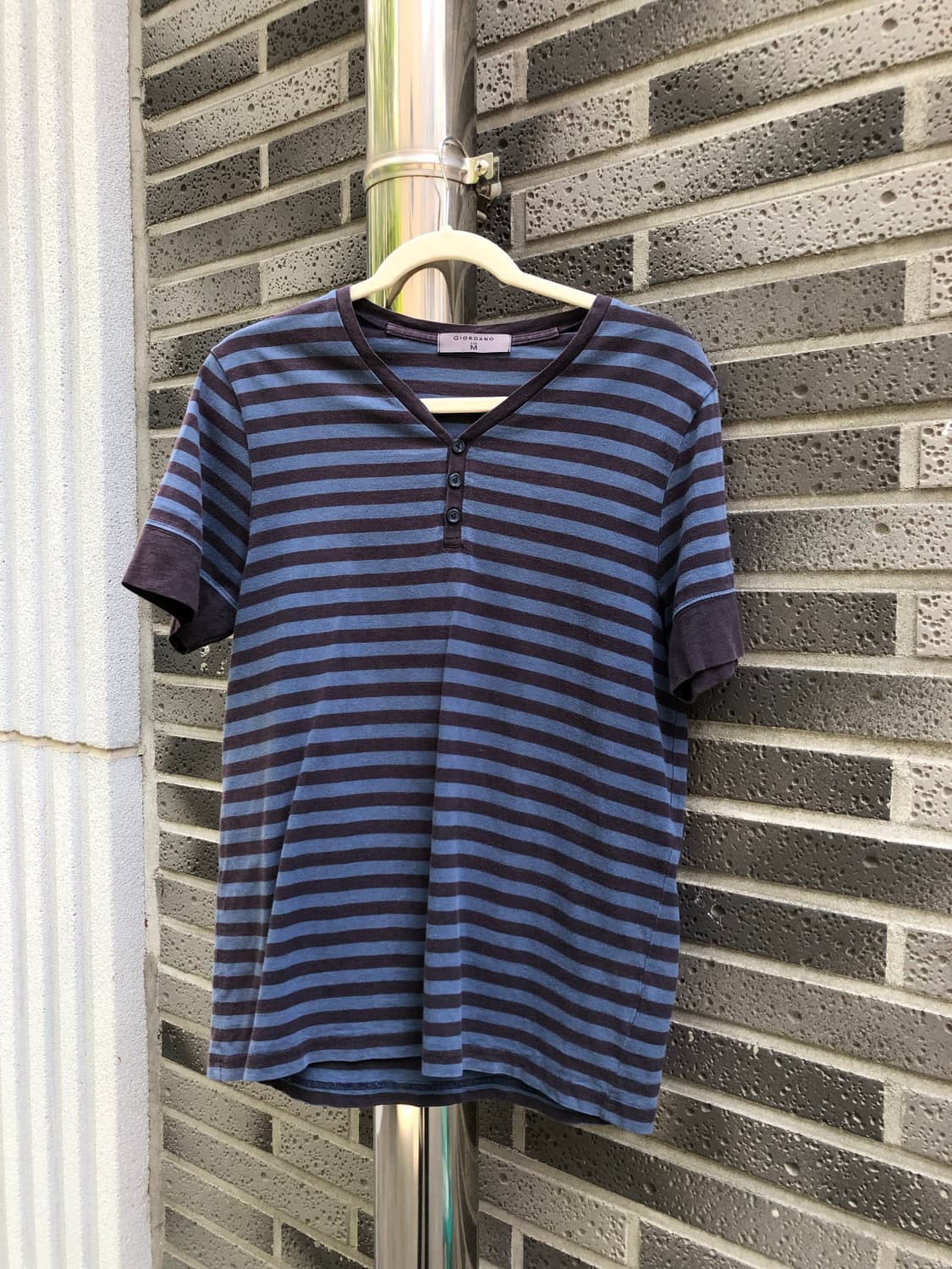 giordano stripe henley neck  상품이미지1