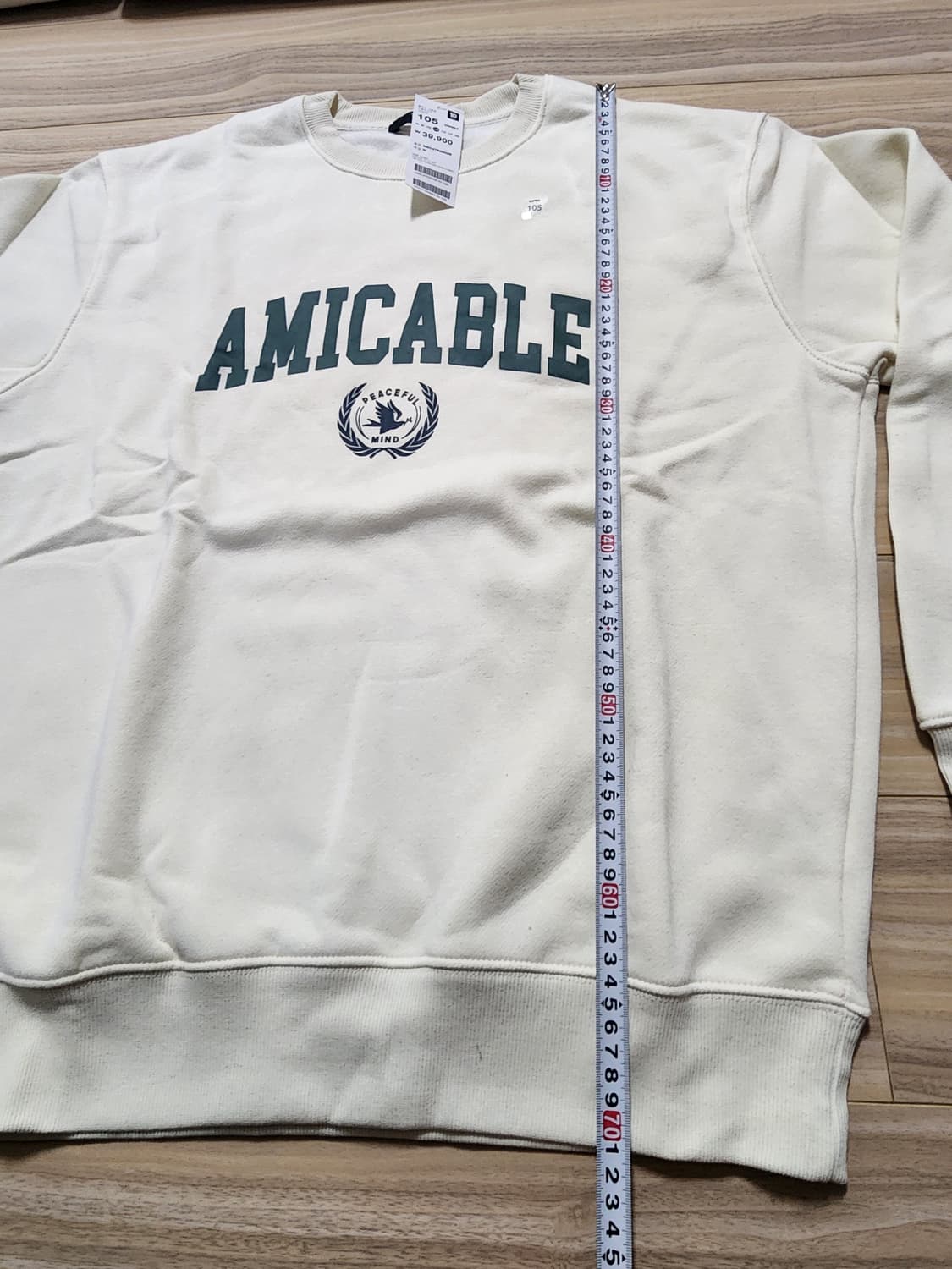 탑텐맨투맨티셔츠아이보리105사이즈 상품이미지7