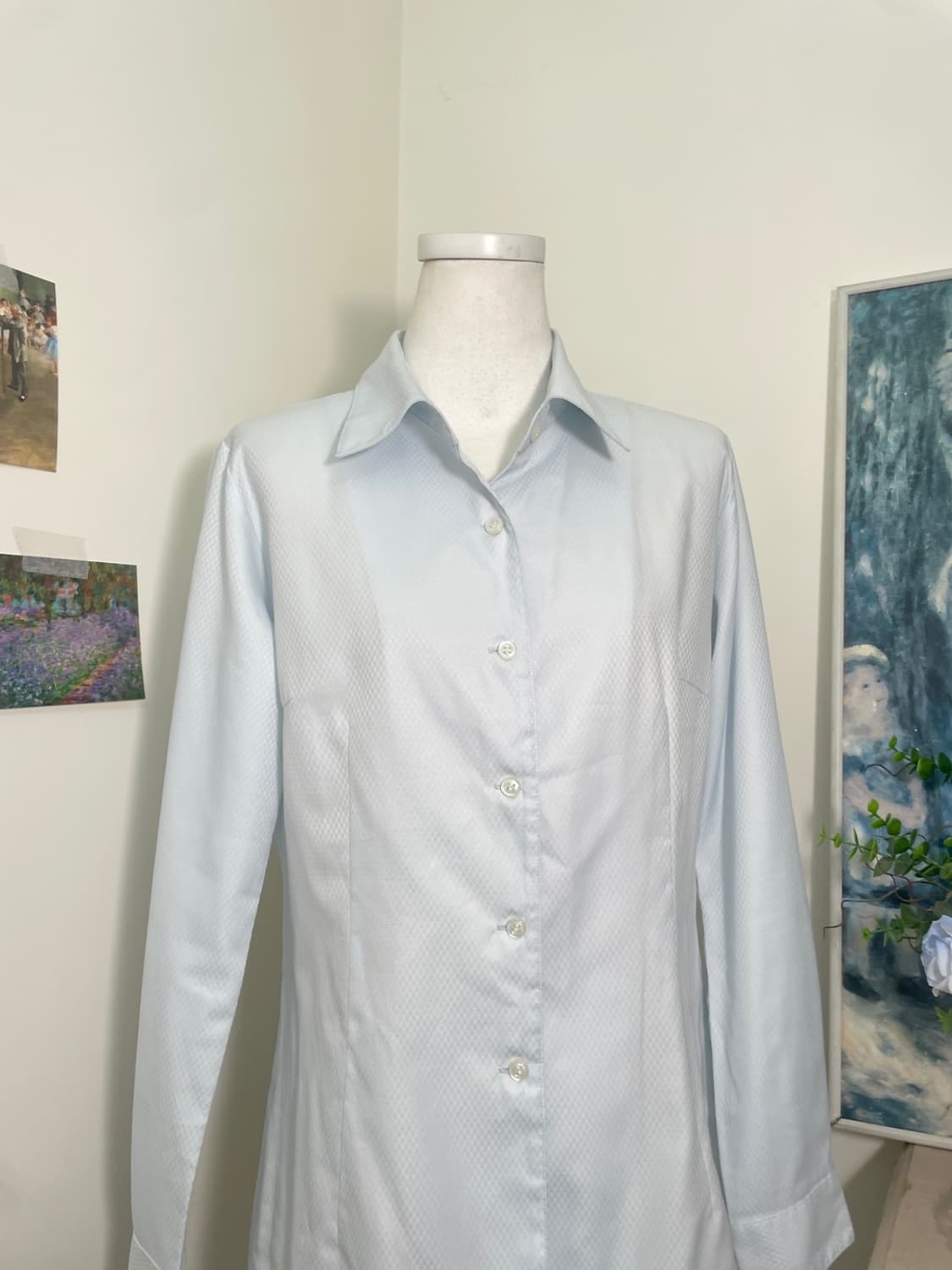 sheer sky blue basic line shirt(size-11) 상품이미지5