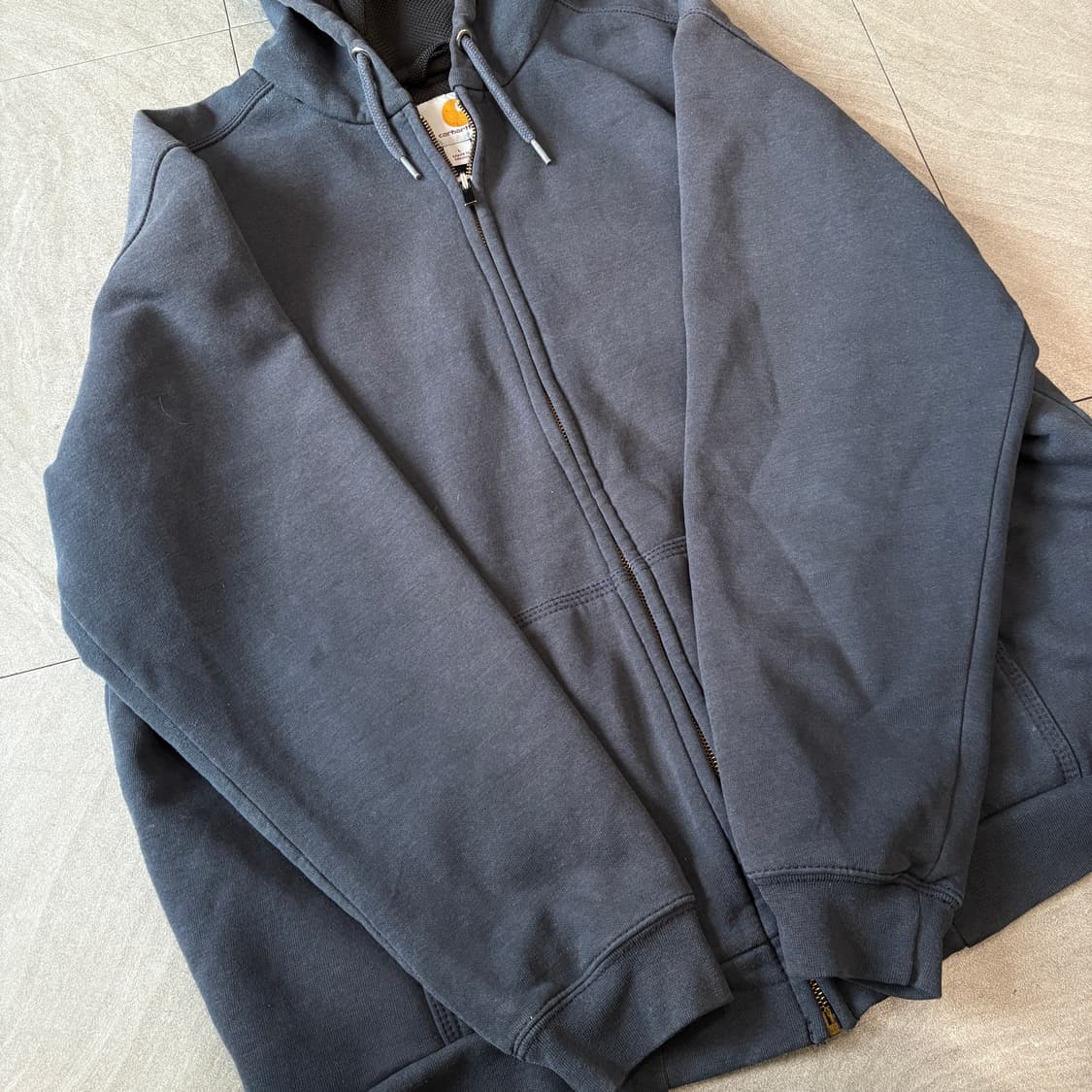 칼하트 정품 써멀 페이딩 네이비 후드 집업 상품이미지9