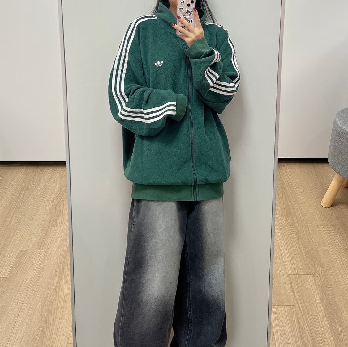 아디다스 오리지널 그린 부클 트랙탑 져지 상품이미지1