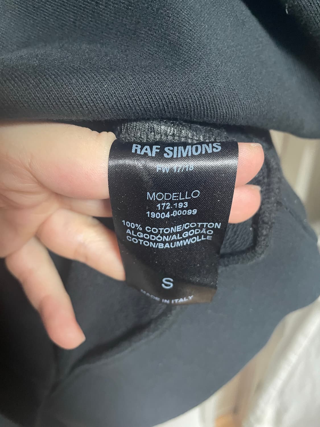 17FW 라프 시몬스 오버사이즈 서머 게임즈 스웨트셔츠 블랙 상품이미지5