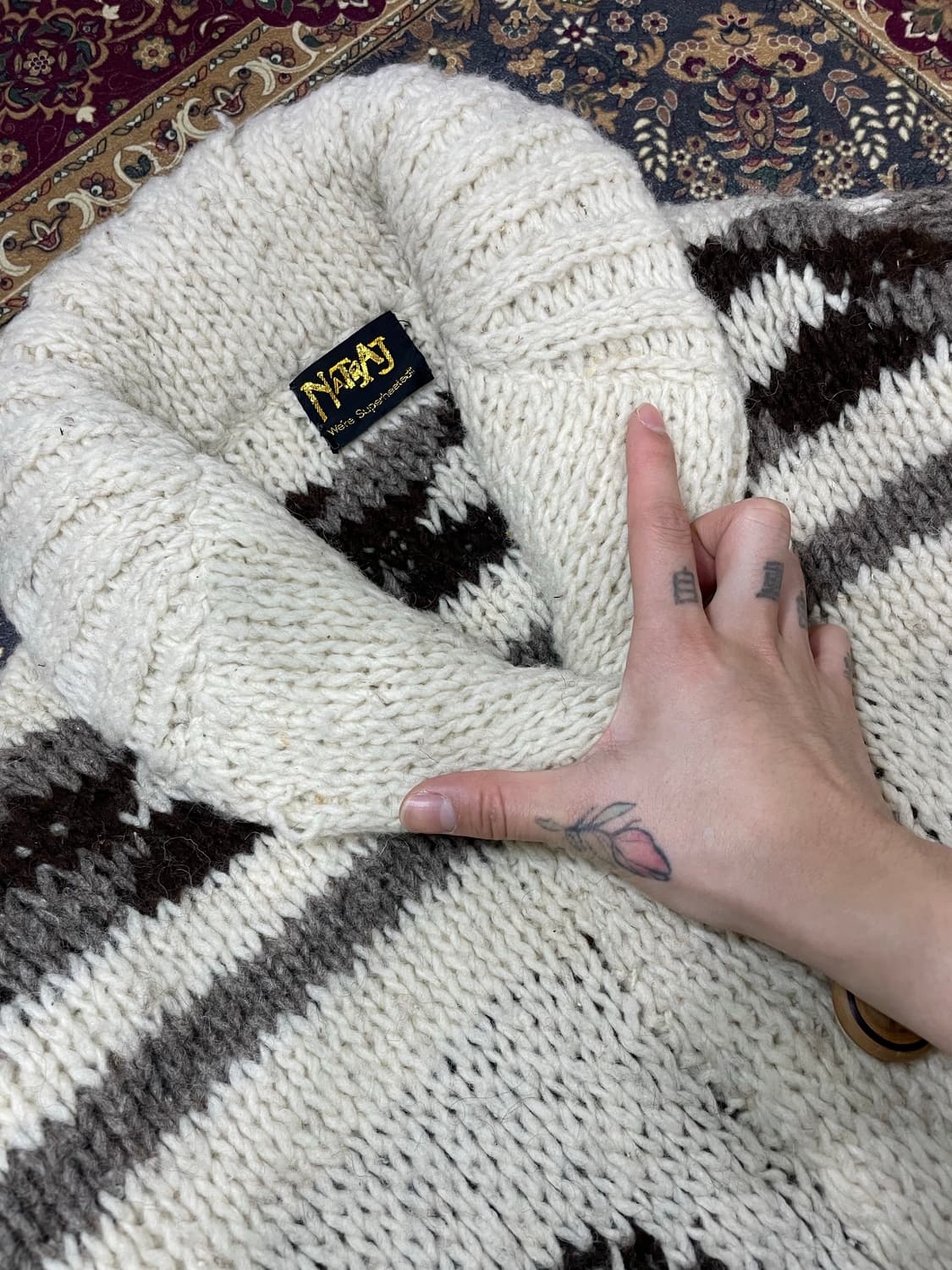 (빈티지)NATRAJ 숄카라 울 코위찬 상품이미지10