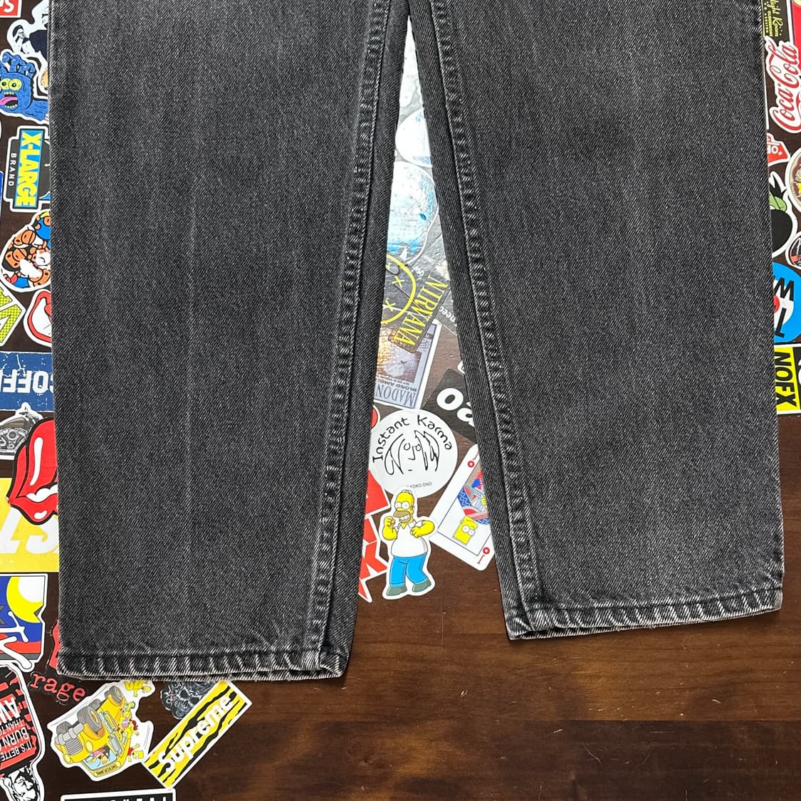 90s USA 리바이스 550 블랙 진 데님 팬츠 34 상품이미지4