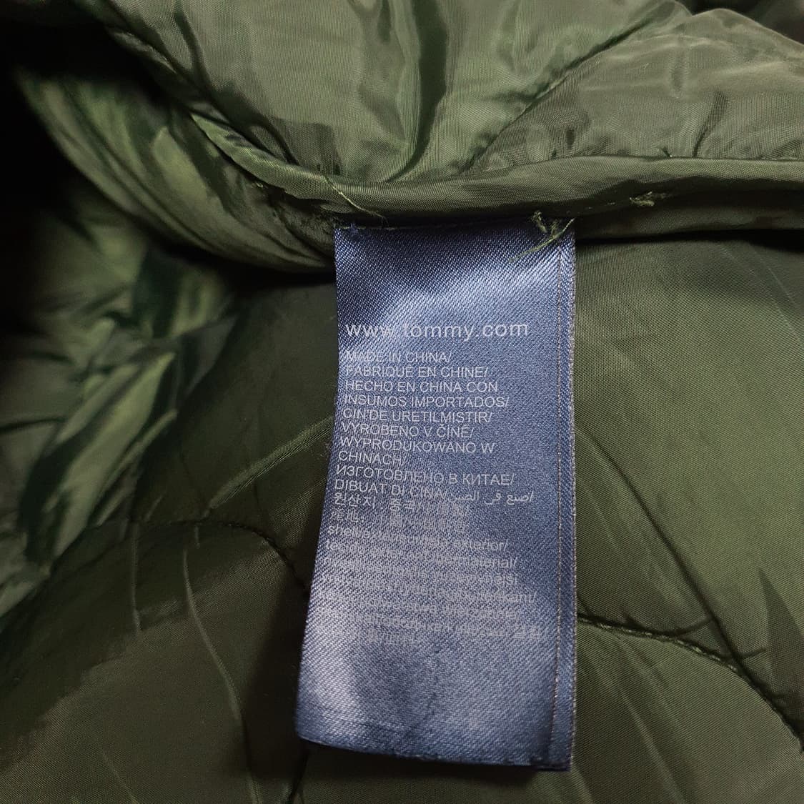 ✨ (바배) 타미 힐피거 깔깔이 카키 퀄팅 롱 자켓 패딩 상품이미지4