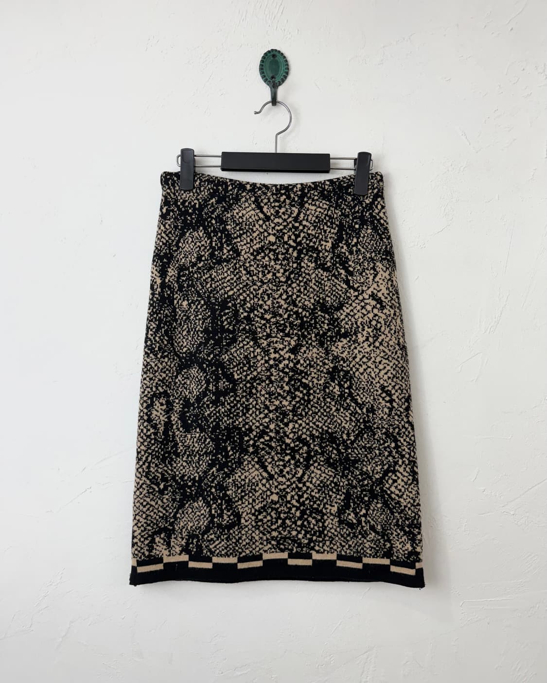 90s 이태리 빈티지 파이톤 니트 스커트 상품이미지1