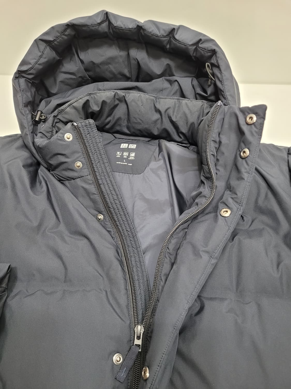 유니클로 다운 후드 파카 롱 패딩 / 남 L 네이비
 상품이미지5